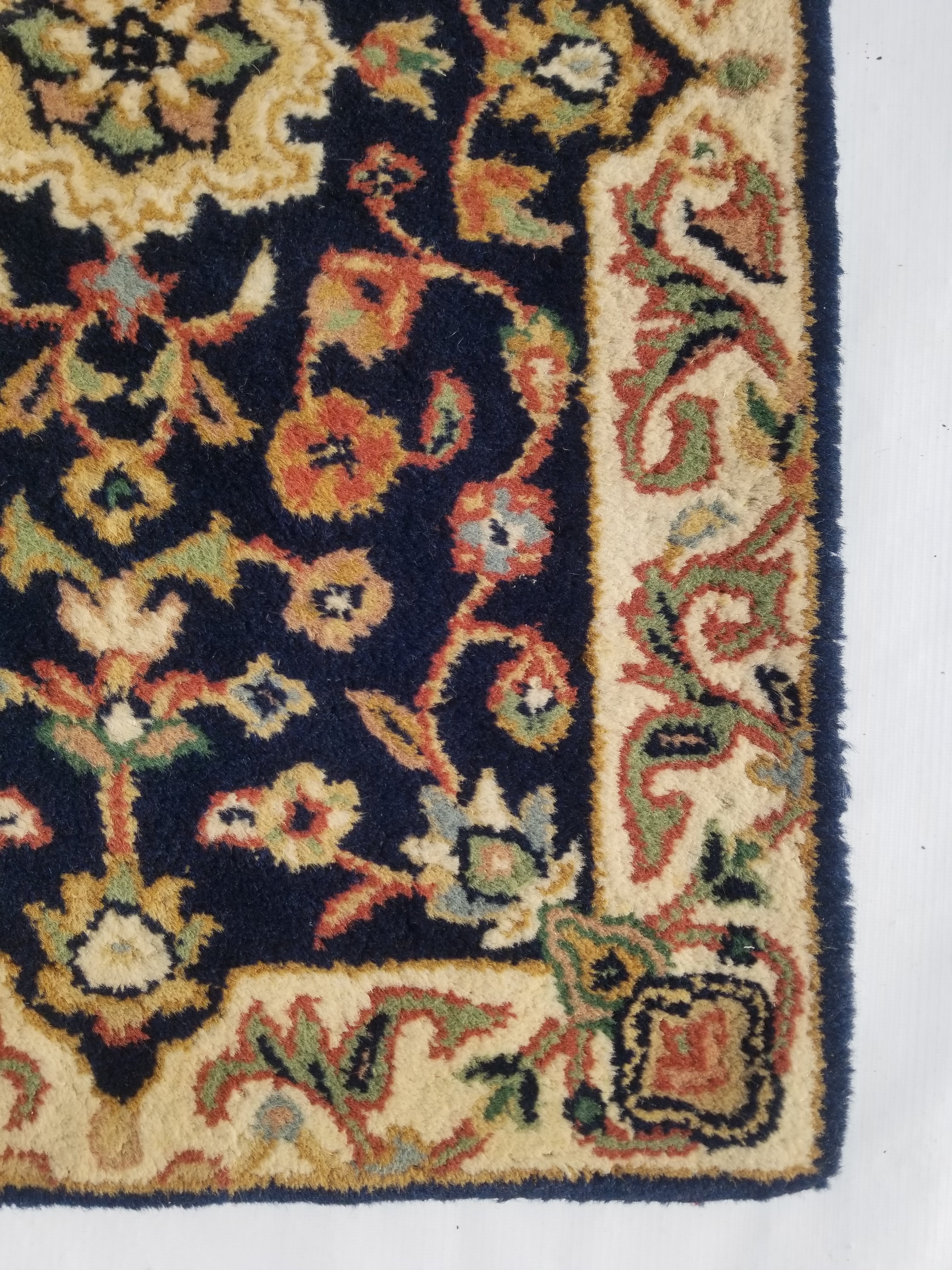Vintage Traditional Handmade Oriental Wool Multicolor Rug 85x53cm