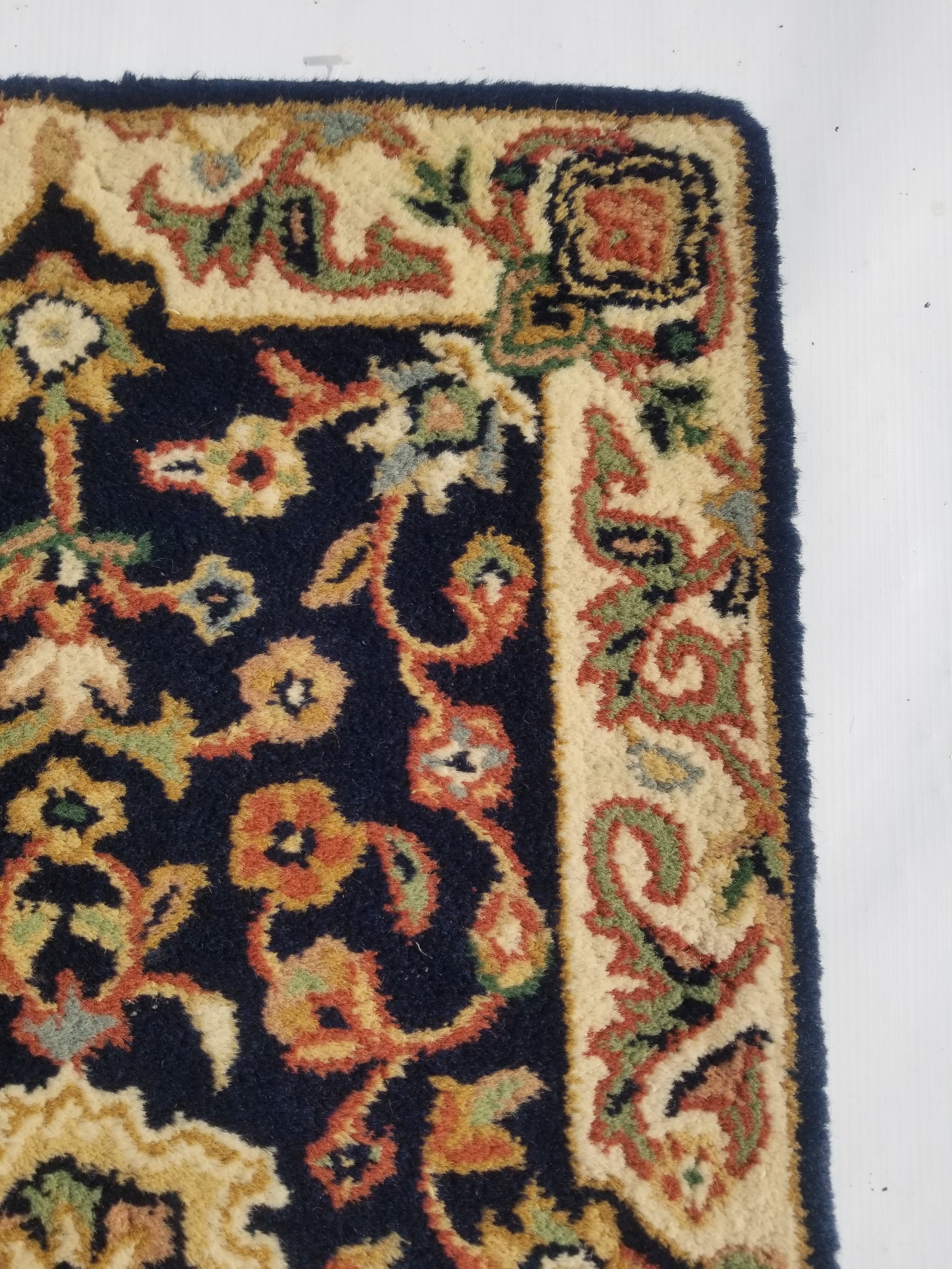 Vintage Traditional Handmade Oriental Wool Multicolor Rug 85x53cm