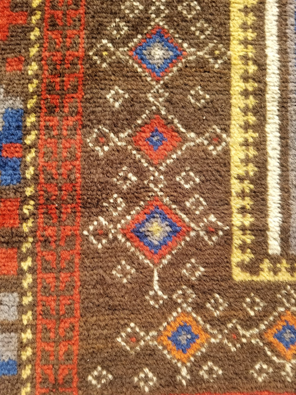 Antique Traditional Handmade Afghan Wool Multicolor Prayer Rug 173x87cm