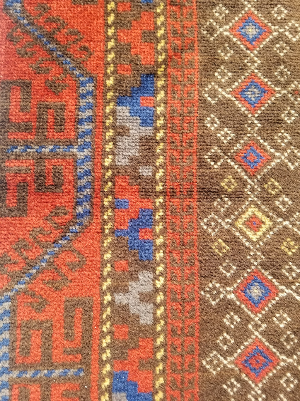 Antique Traditional Handmade Afghan Wool Multicolor Prayer Rug 173x87cm