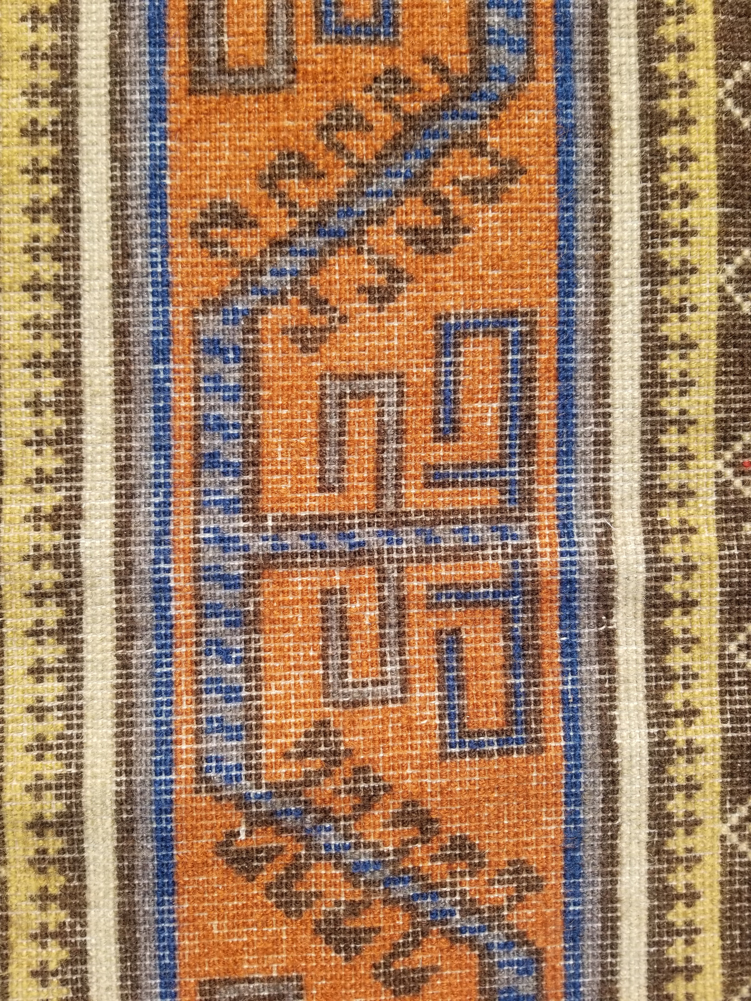 Antique Traditional Handmade Afghan Wool Multicolor Prayer Rug 173x87cm