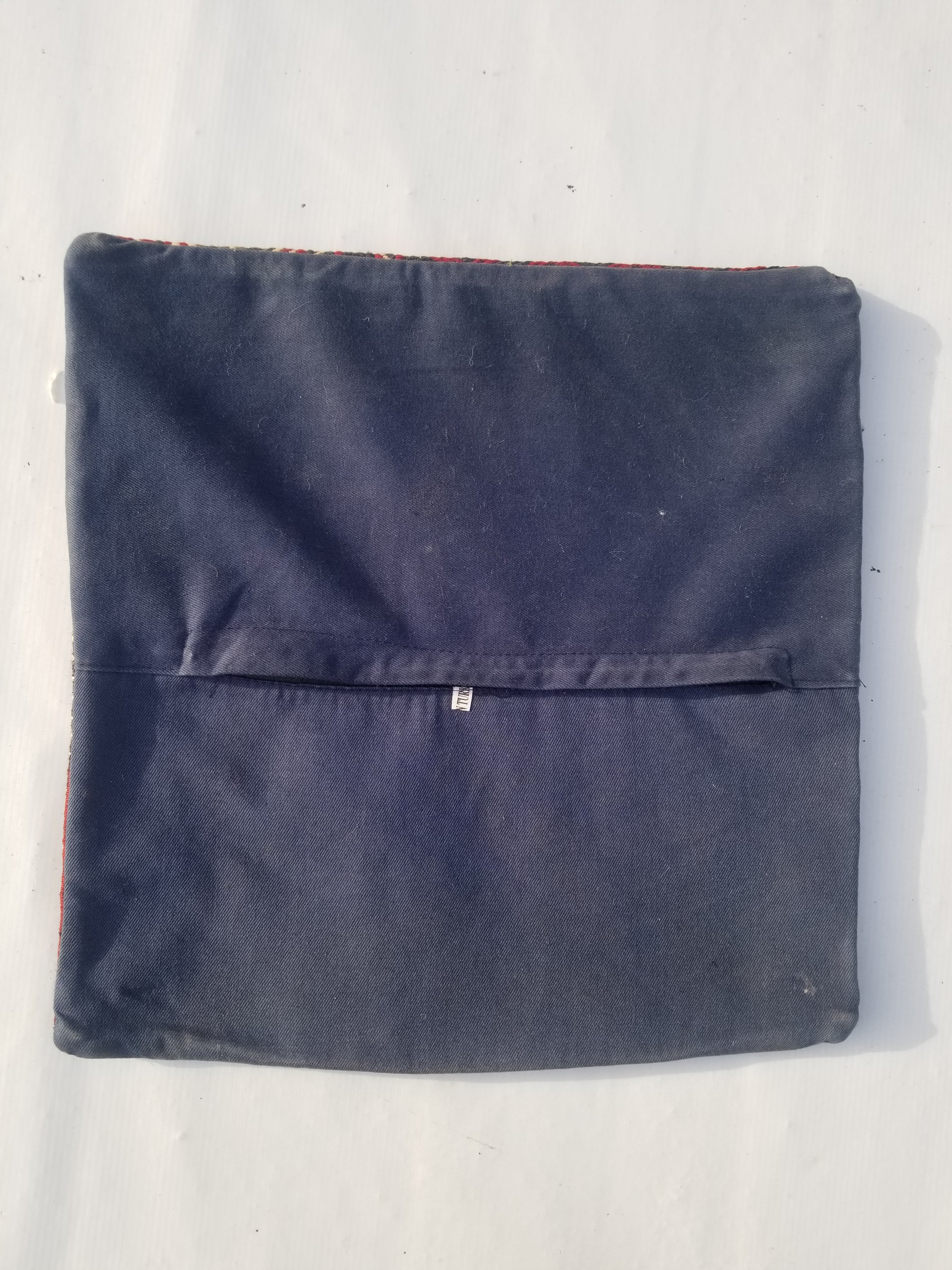 Antique Traditional Handmade Turkoman Wool Multicolor Cushion Cover 46x45cm