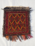 Antique Traditional Handmade Afghan Wool Multicolor Saddle Bag 48x45cm