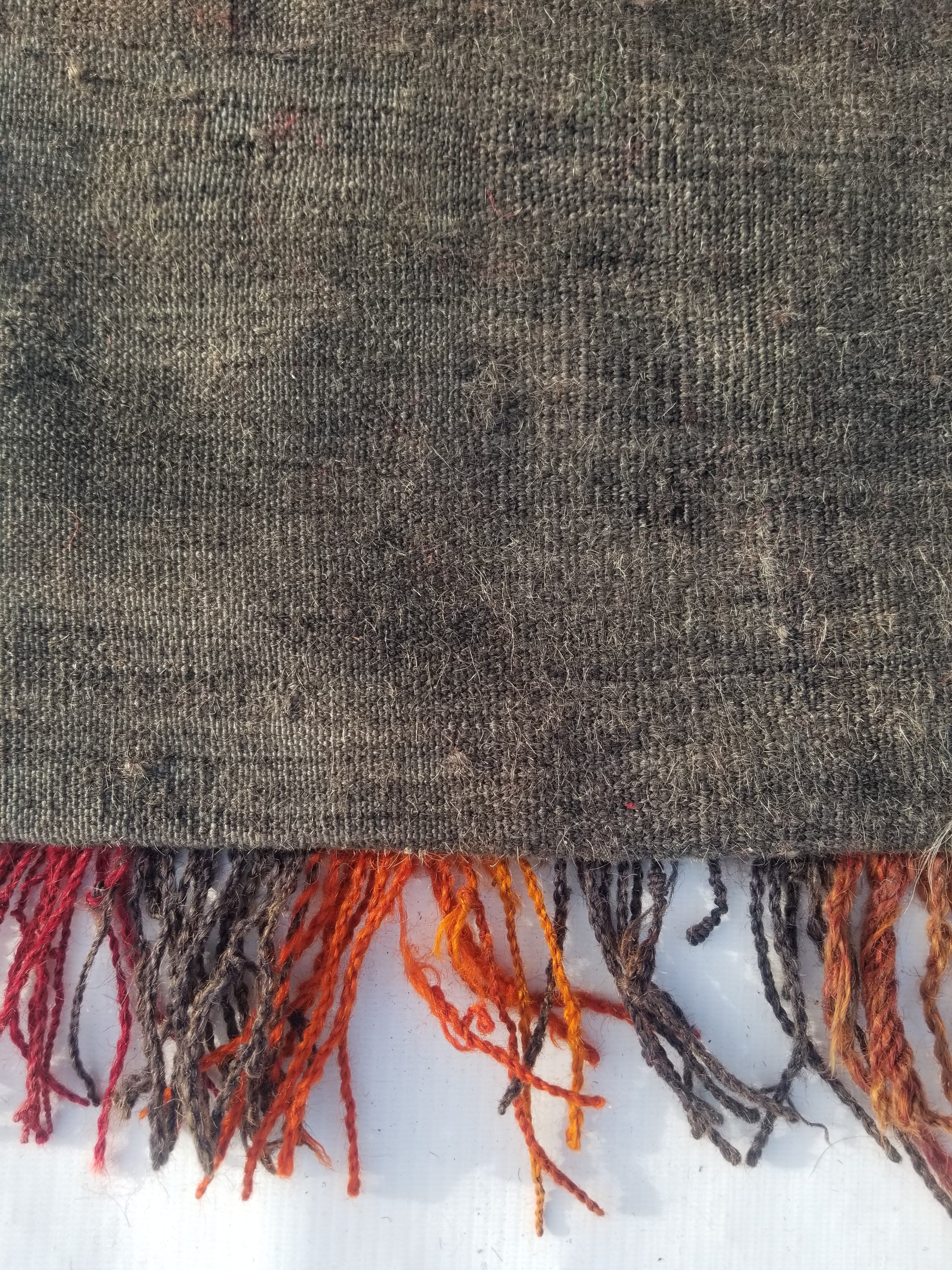 Antique Traditional Handmade Afghan Wool Multicolor Saddle Bag 48x45cm