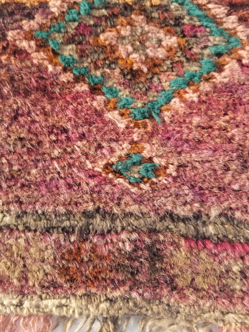Antique Traditional Handmade Afghan Wool Multicolor Saddle Bag 28x28cm