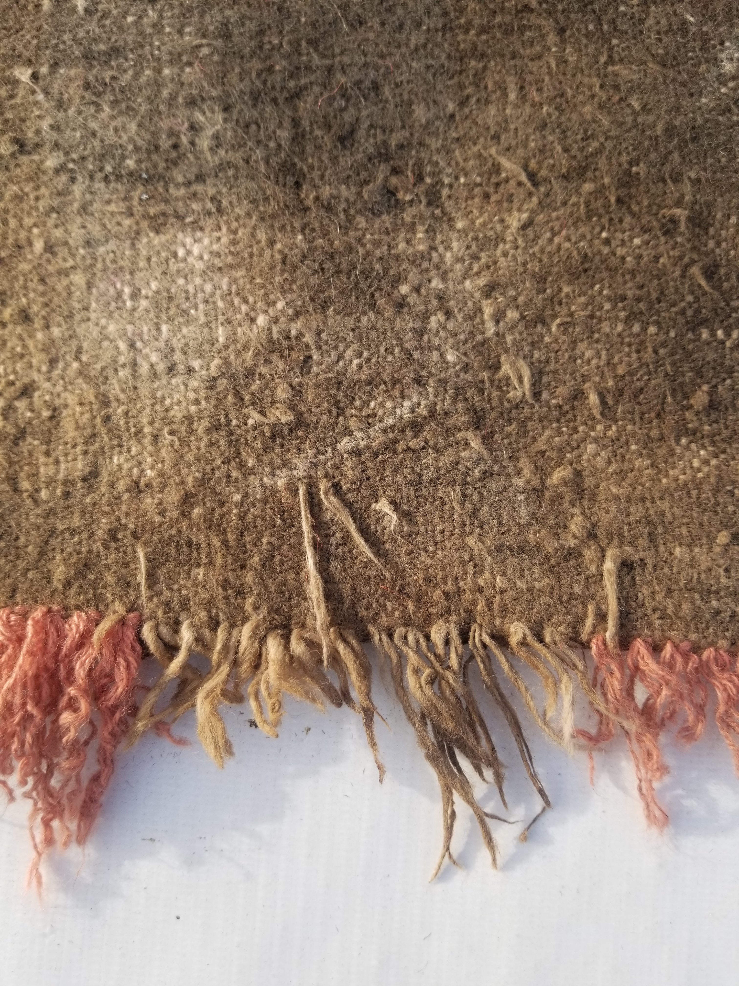 Antique Traditional Handmade Afghan Wool Multicolor Saddle Bag 28x28cm