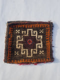 Antique Traditional Handmade Afghan Wool Multicolor Saddle Bag 28x25cm