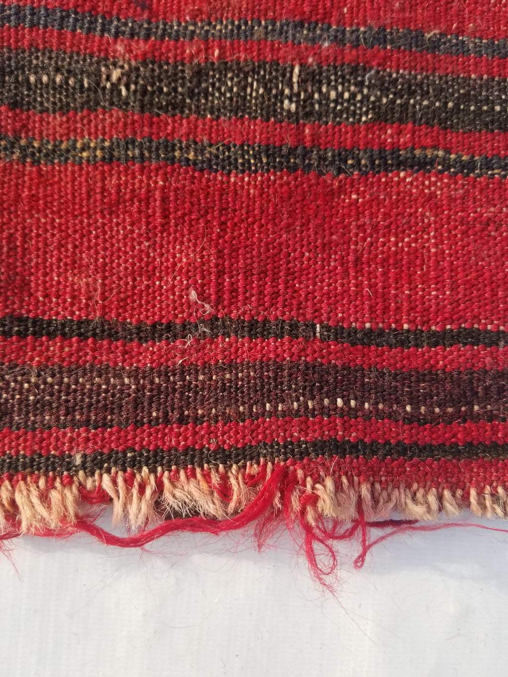 Antique Traditional Handmade Afghan Wool Multicolor Saddle Bag 28x25cm