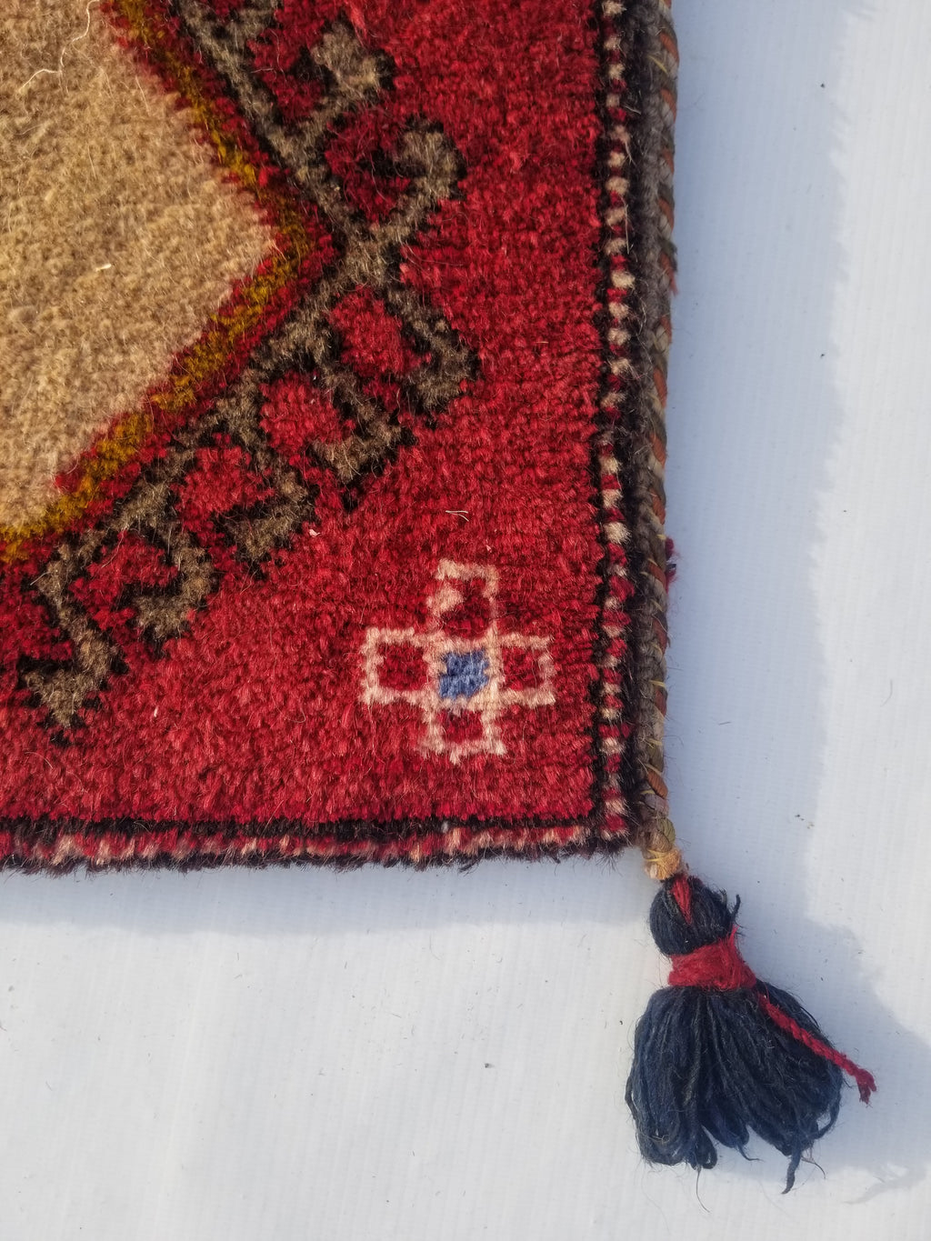 Antique Traditional Handmade Turkoman Wool Multicolor Bag 33x30cm