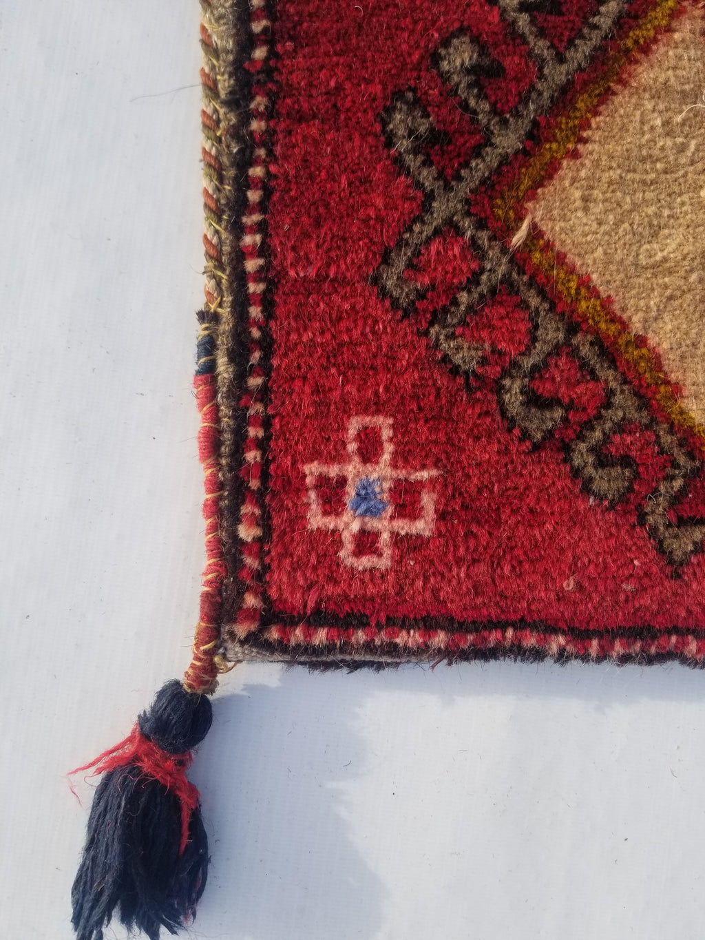 Antique Traditional Handmade Turkoman Wool Multicolor Bag 33x30cm
