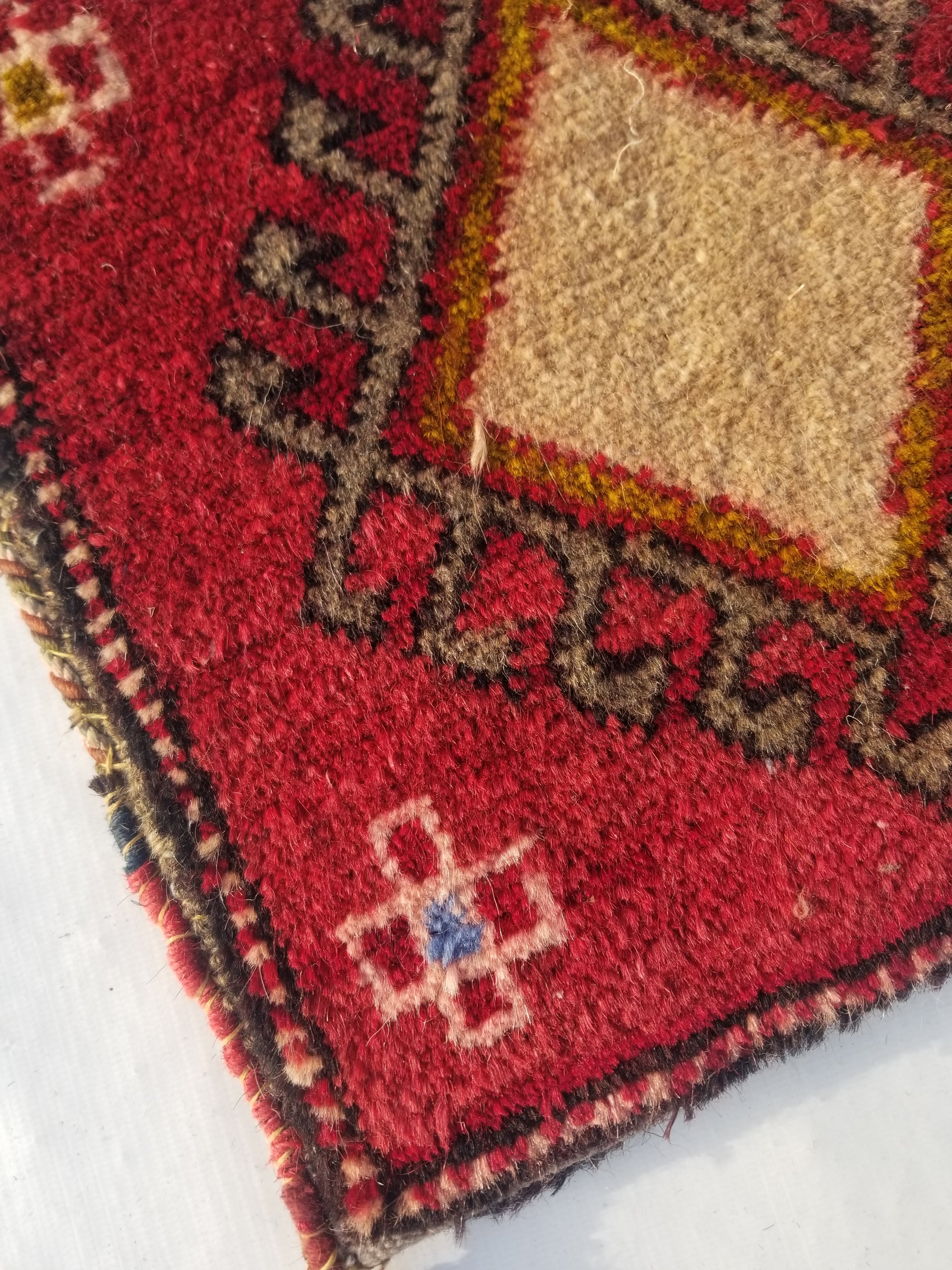 Antique Traditional Handmade Turkoman Wool Multicolor Bag 33x30cm