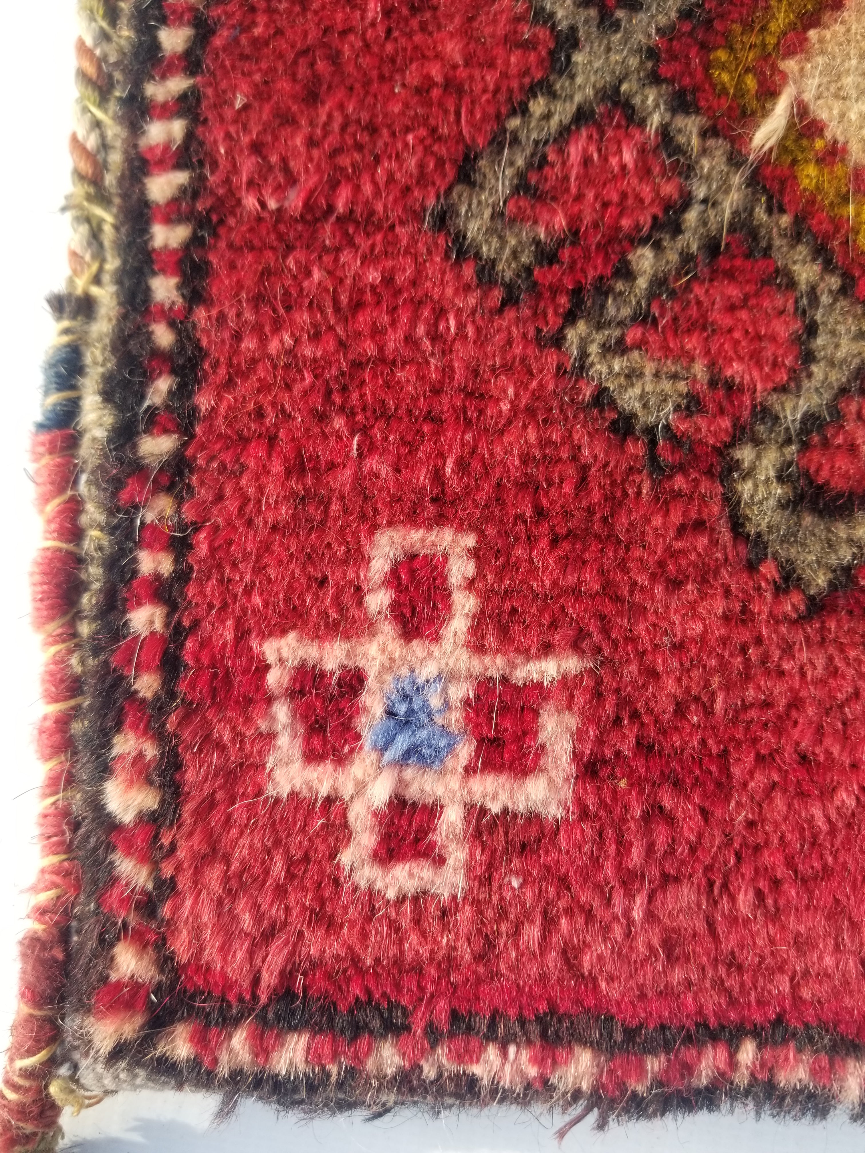 Antique Traditional Handmade Turkoman Wool Multicolor Bag 33x30cm
