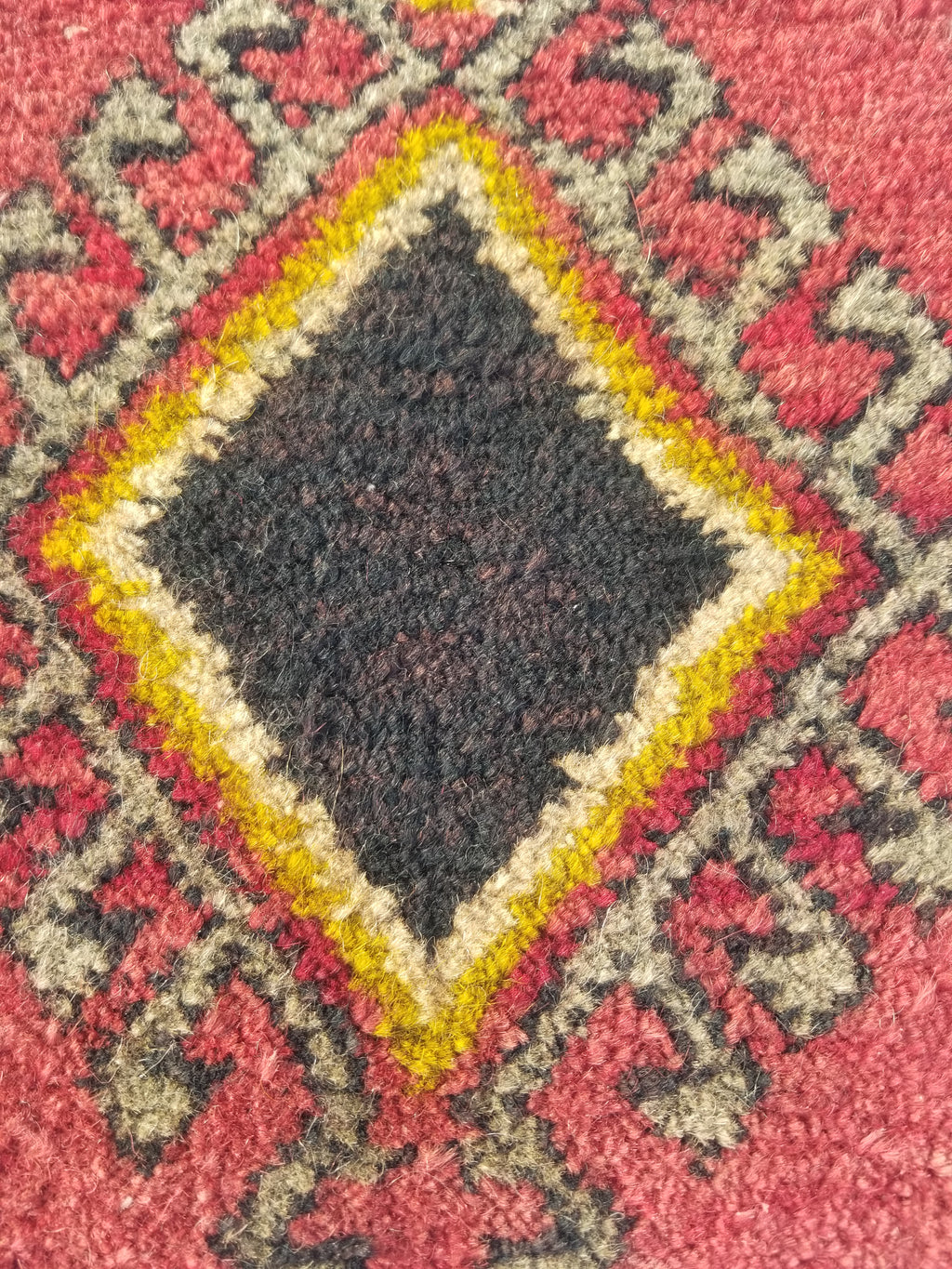 Antique Traditional Handmade Turkoman Wool Multicolor Bag 33x30cm