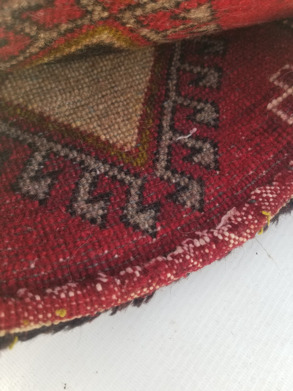 Antique Traditional Handmade Turkoman Wool Multicolor Bag 33x30cm