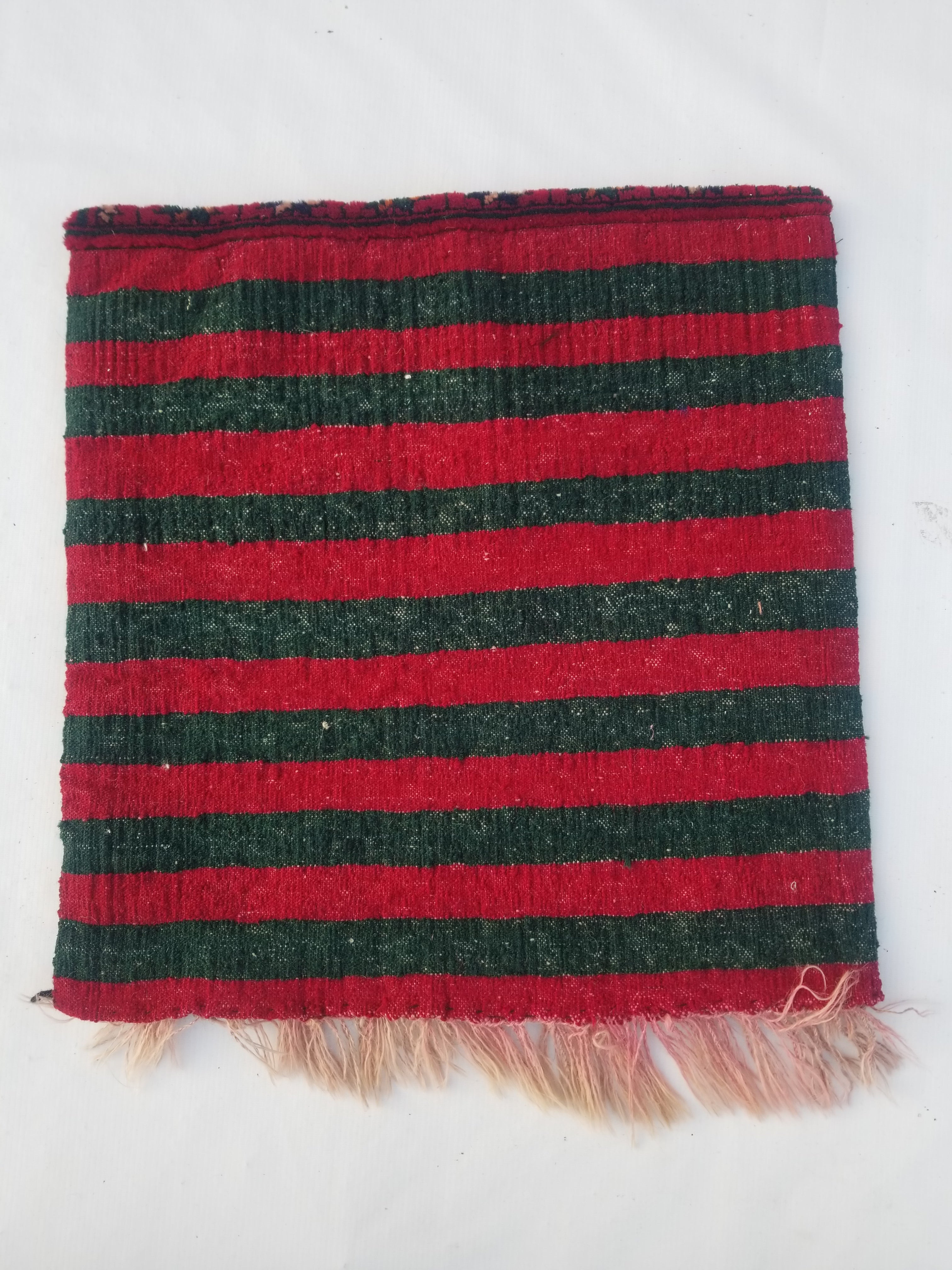 Antique Traditional Handmade Afghan Wool Multicolor Saddle Bag 54x53cm