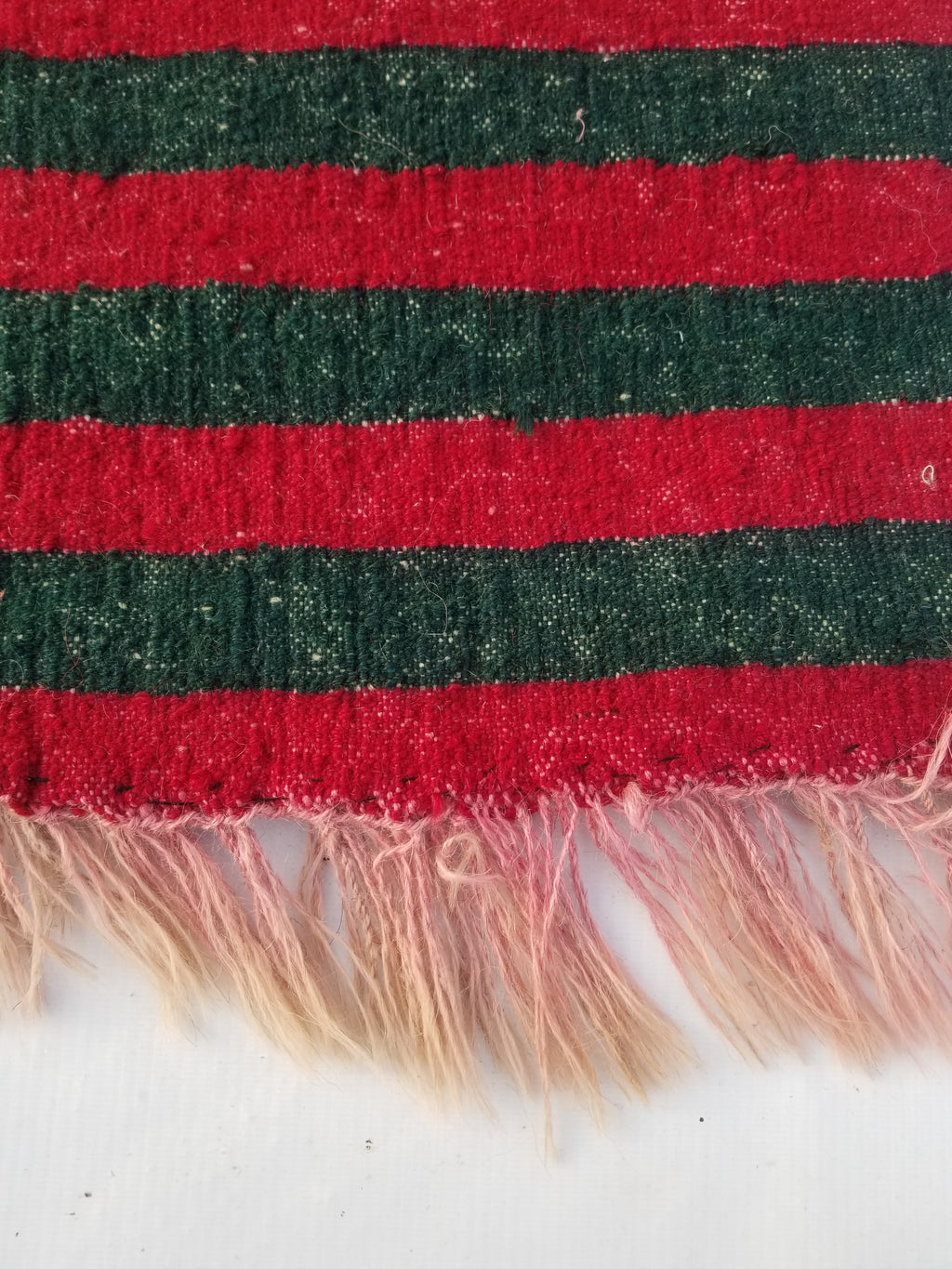 Antique Traditional Handmade Afghan Wool Multicolor Saddle Bag 54x53cm