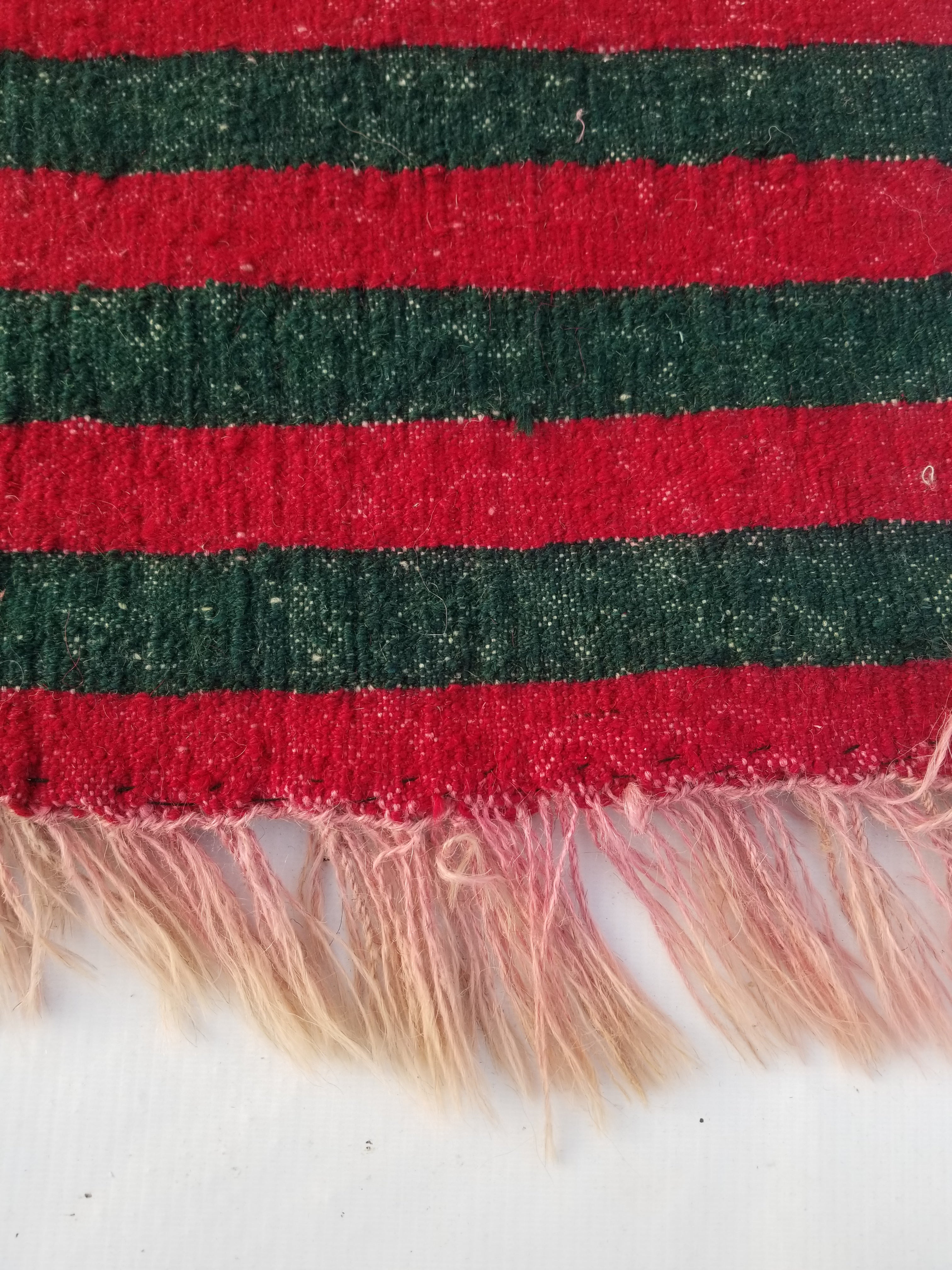 Antique Traditional Handmade Afghan Wool Multicolor Saddle Bag 54x53cm