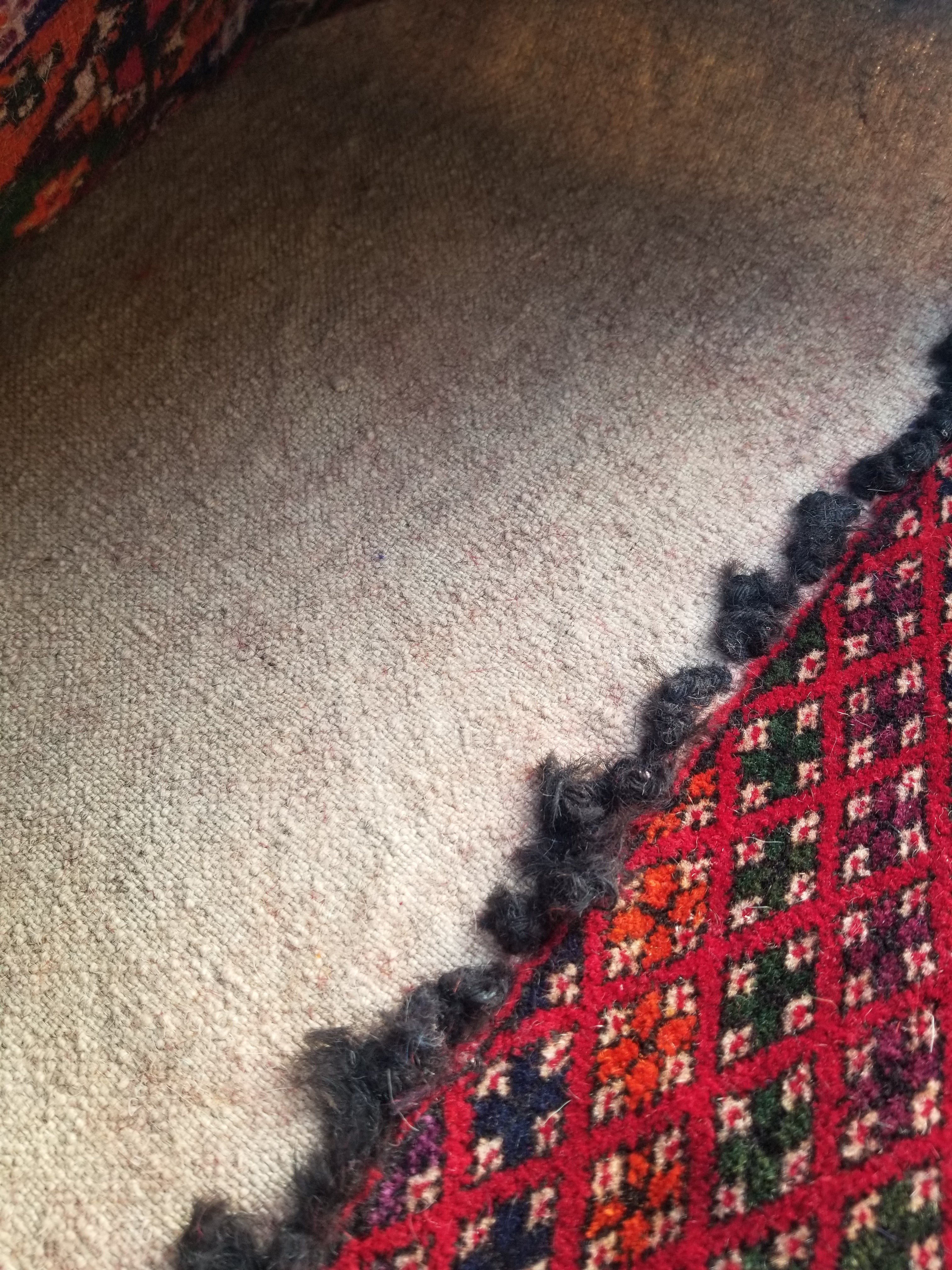 Antique Traditional Handmade Turkoman Wool Multicolor Saddle Bag 99x51cm