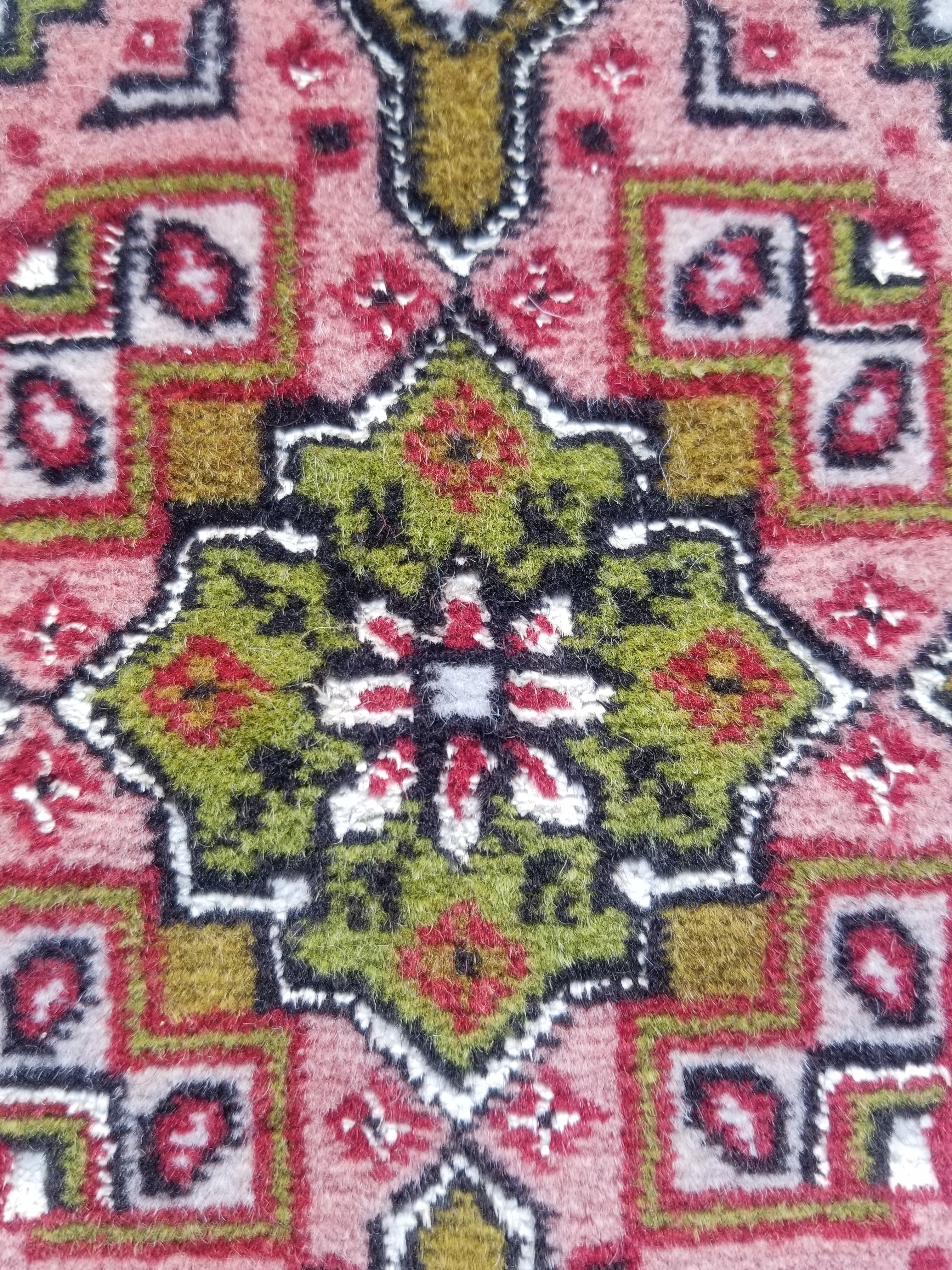 Antique Traditional Handmade Oriental Wool Multicolor Rug 42x30cm