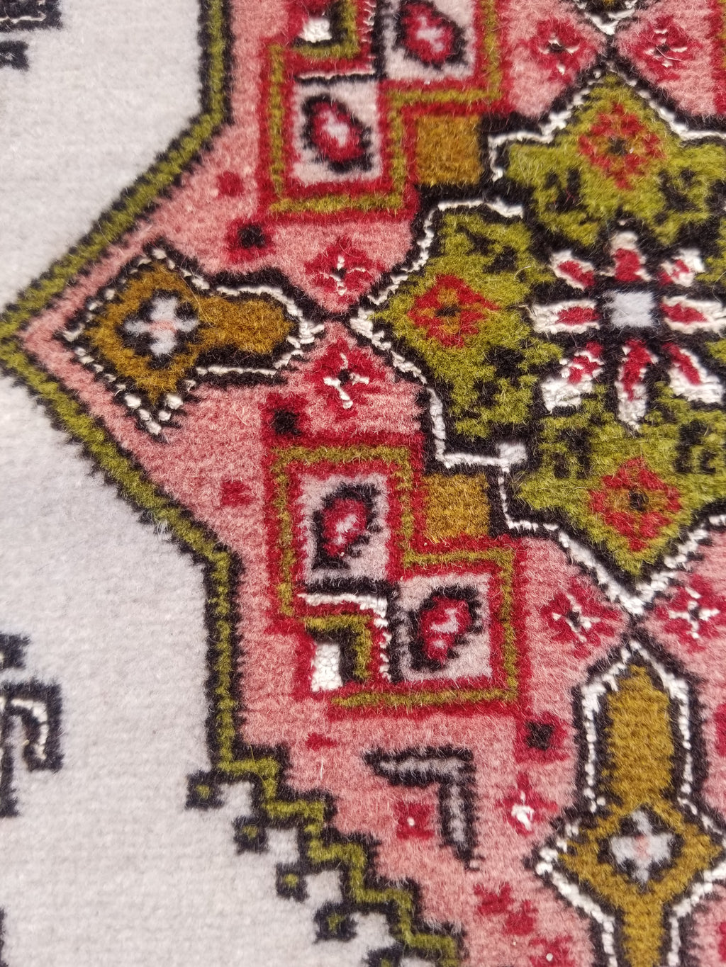 Antique Traditional Handmade Oriental Wool Multicolor Rug 42x30cm