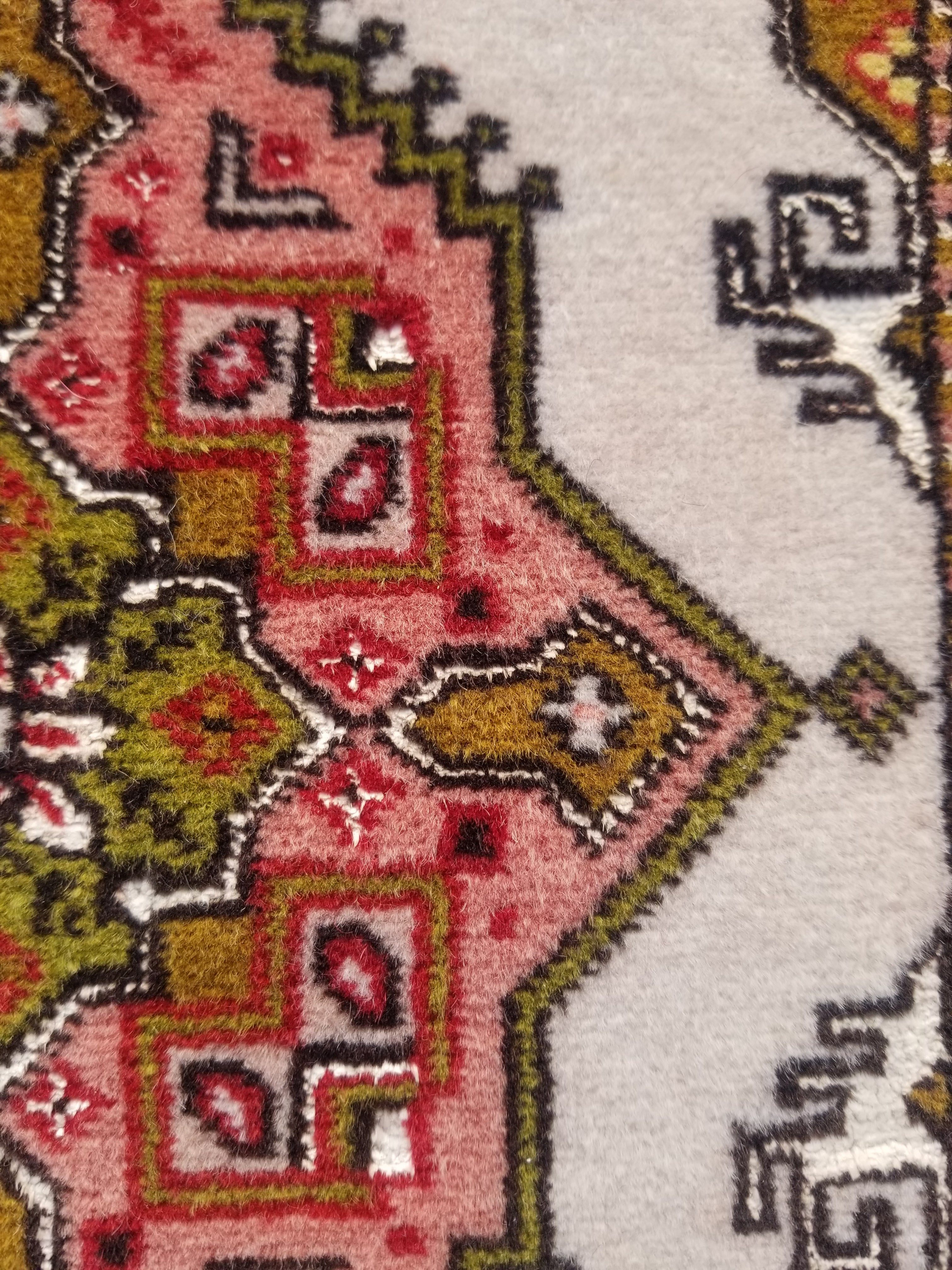Antique Traditional Handmade Oriental Wool Multicolor Rug 42x30cm
