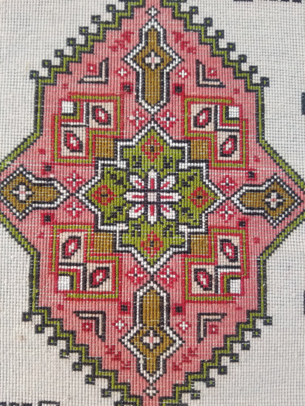 Antique Traditional Handmade Oriental Wool Multicolor Rug 42x30cm