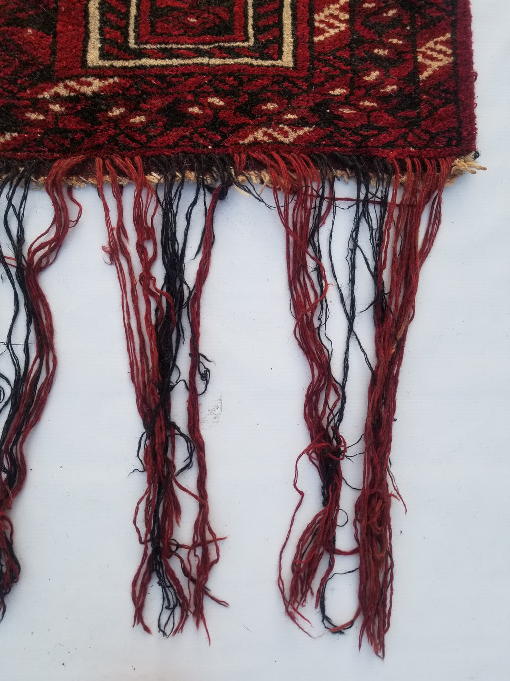Antique Traditional Handmade Turkoman Wool Multicolor Torba 129x39cm