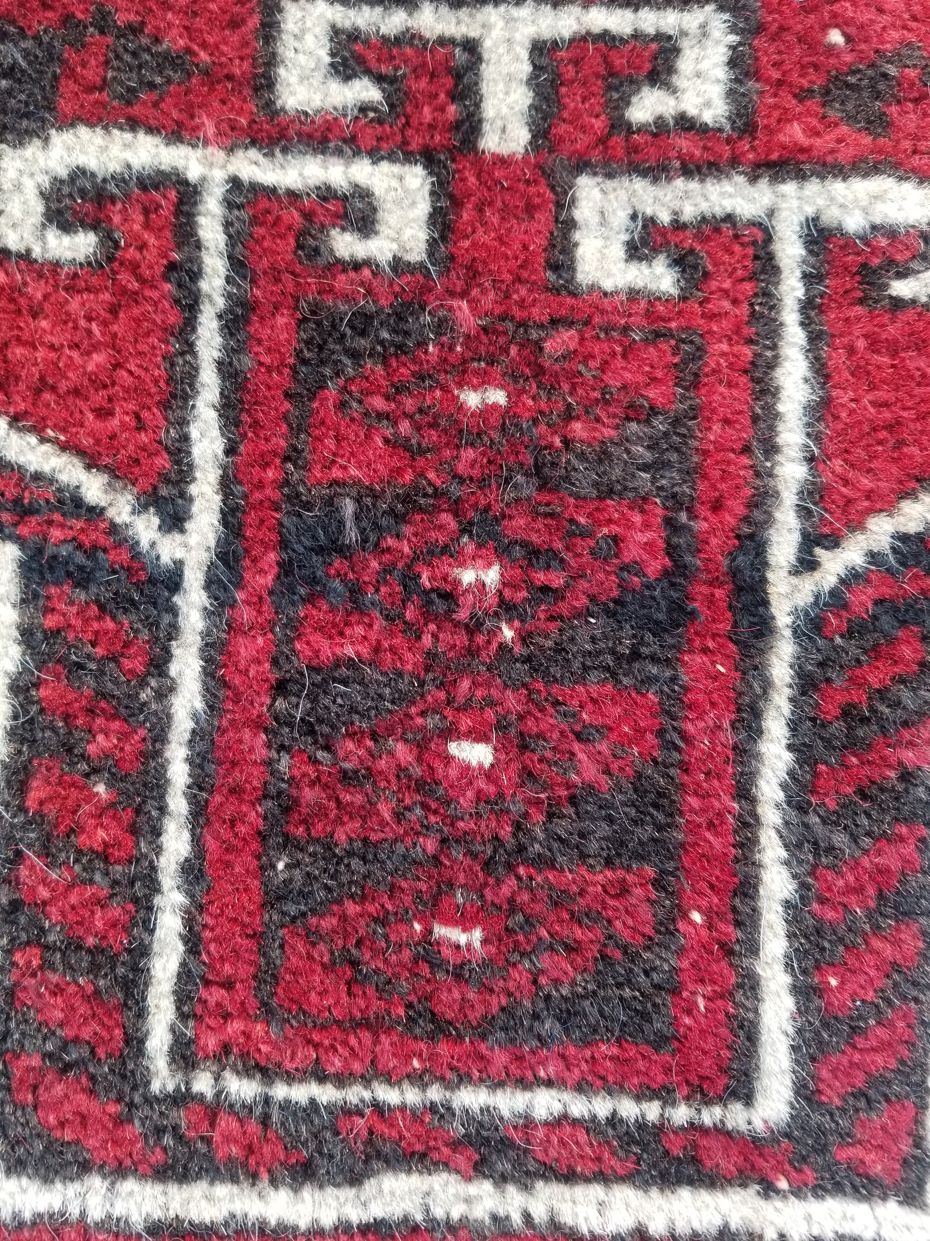 Antique Traditional Handmade Turkoman Wool Multicolor Torba 129x39cm