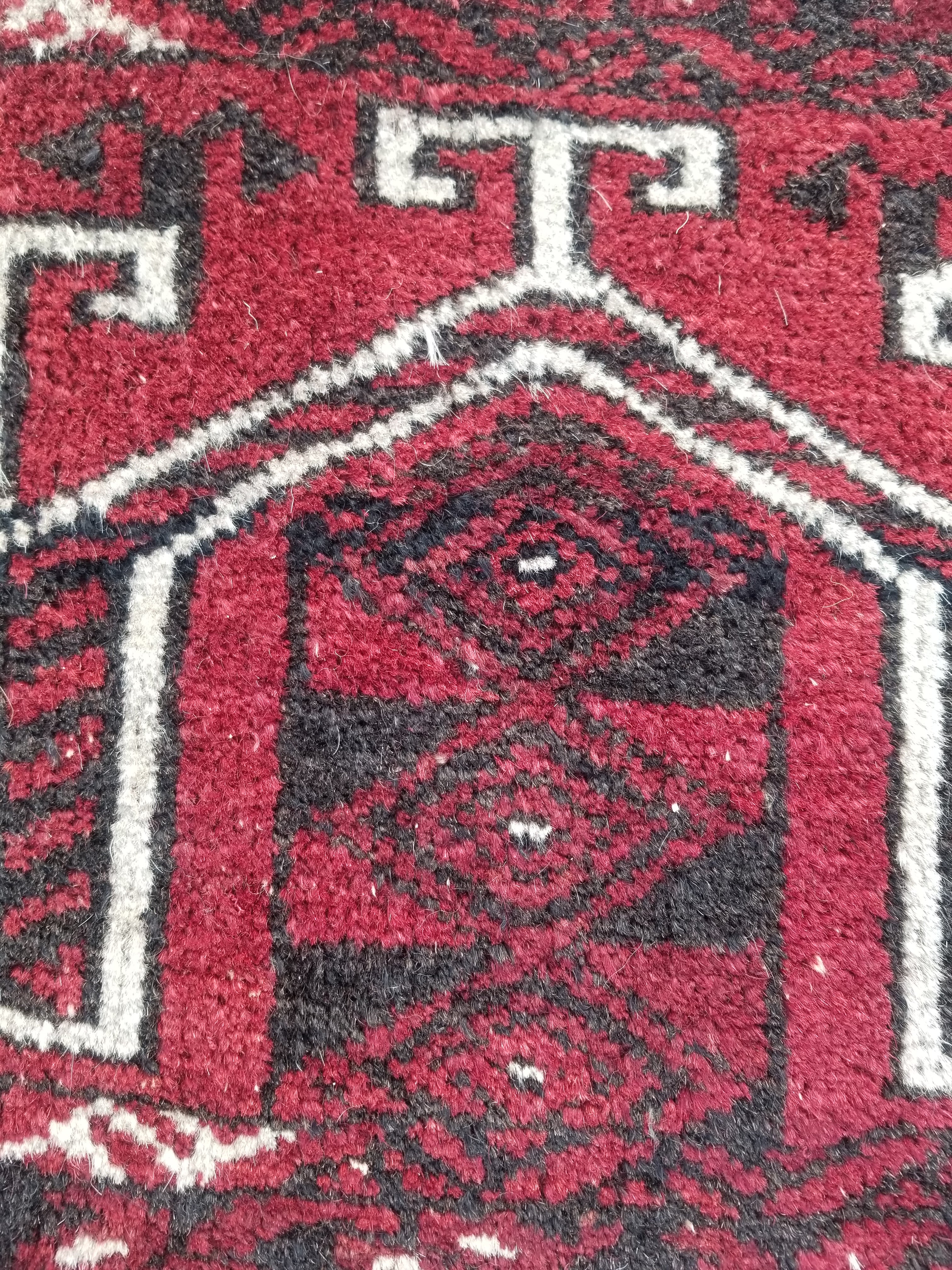 Antique Traditional Handmade Turkoman Wool Multicolor Torba 129x39cm