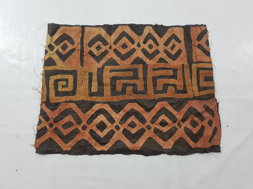 Vintage African Kuba Cloth Raffia Textile Panel 81x58cm