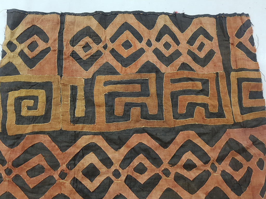 Vintage African Kuba Cloth Raffia Textile Panel 81x58cm