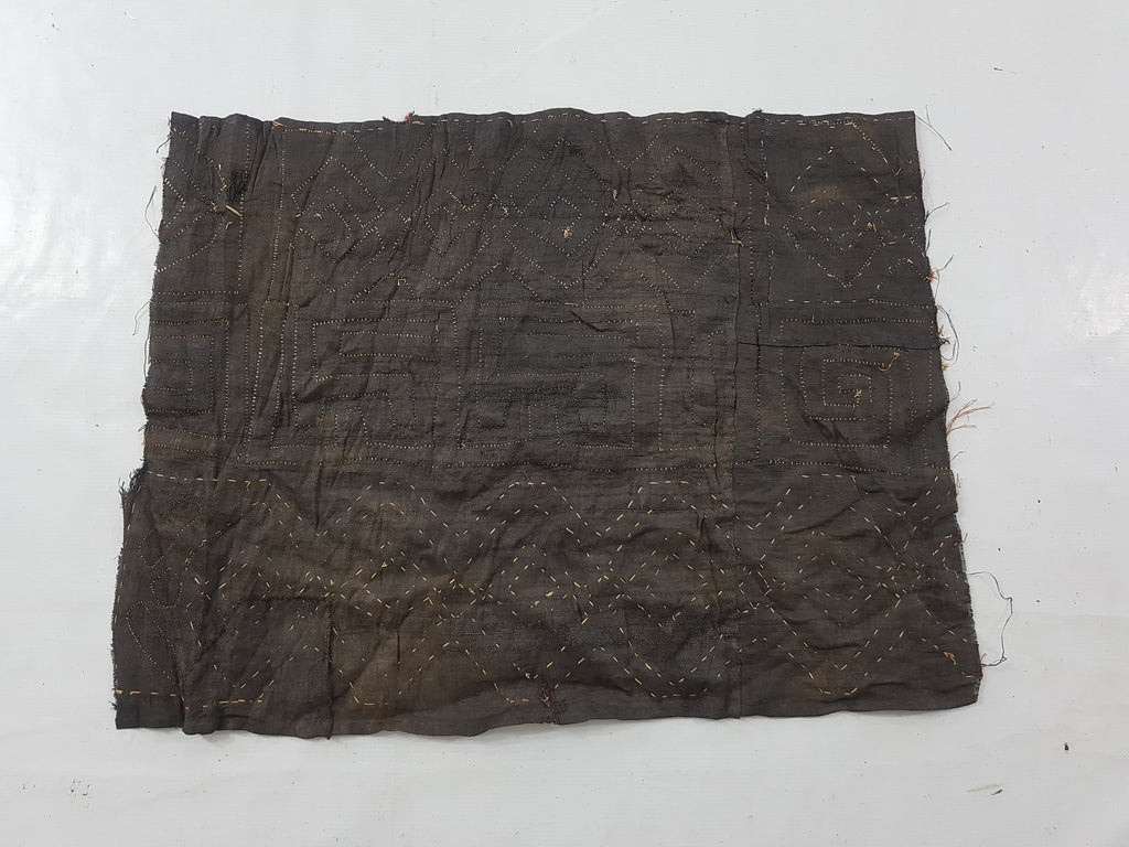Vintage African Kuba Cloth Raffia Textile Panel 81x58cm