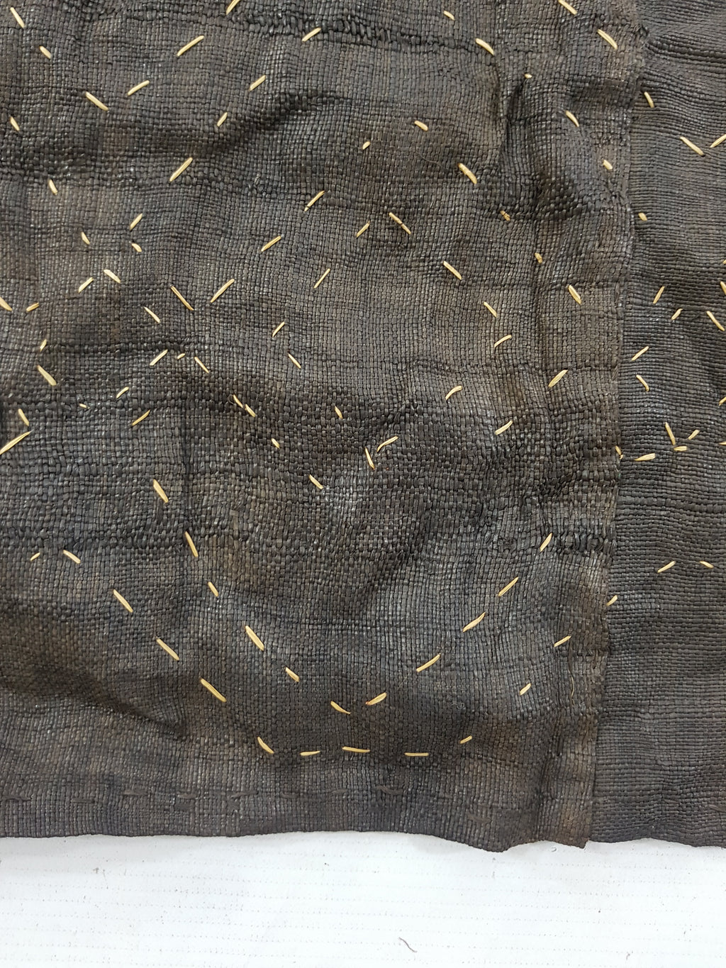Vintage African Kuba Cloth Raffia Textile Panel 81x58cm