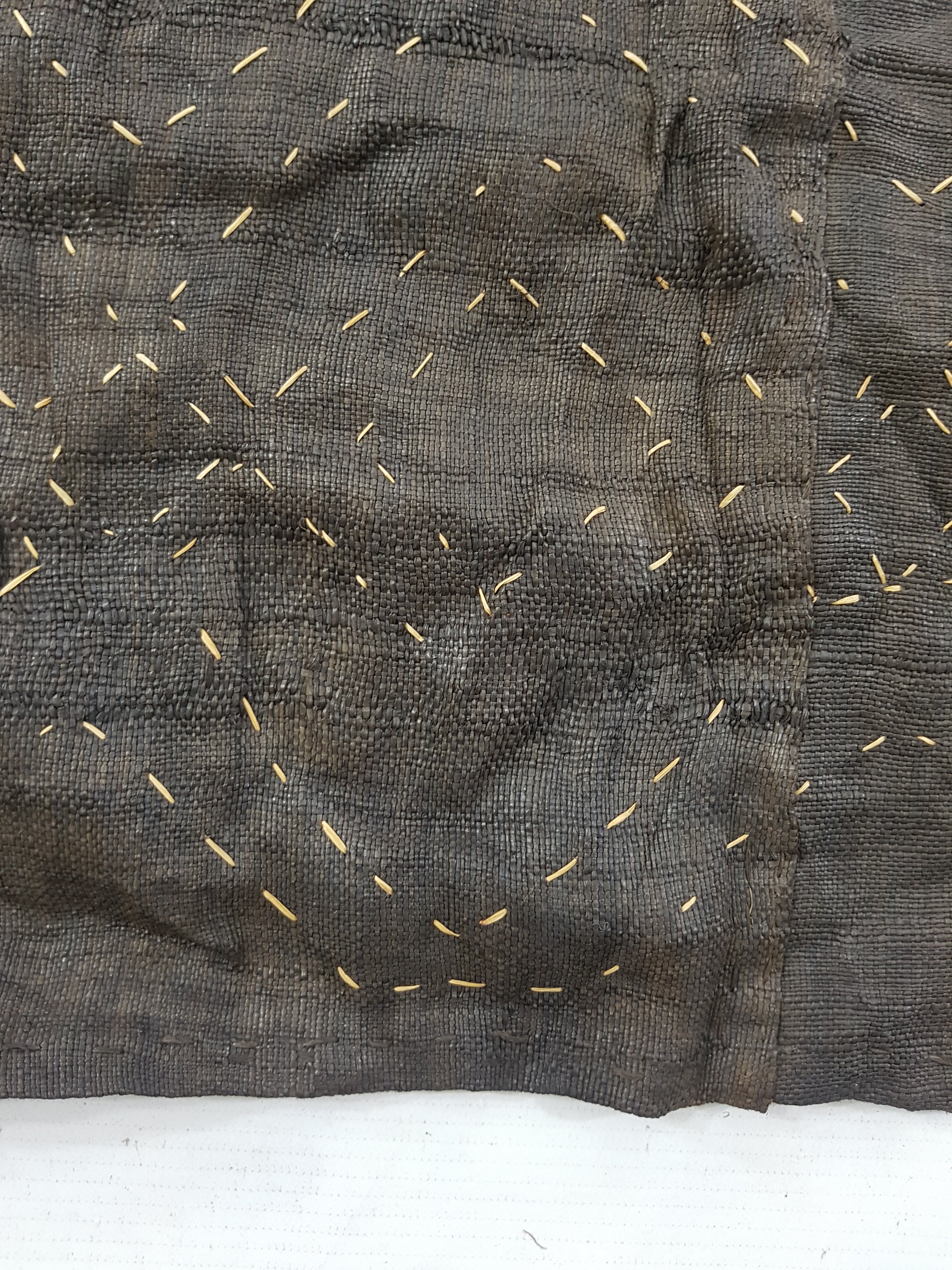 Vintage African Kuba Cloth Raffia Textile Panel 81x58cm