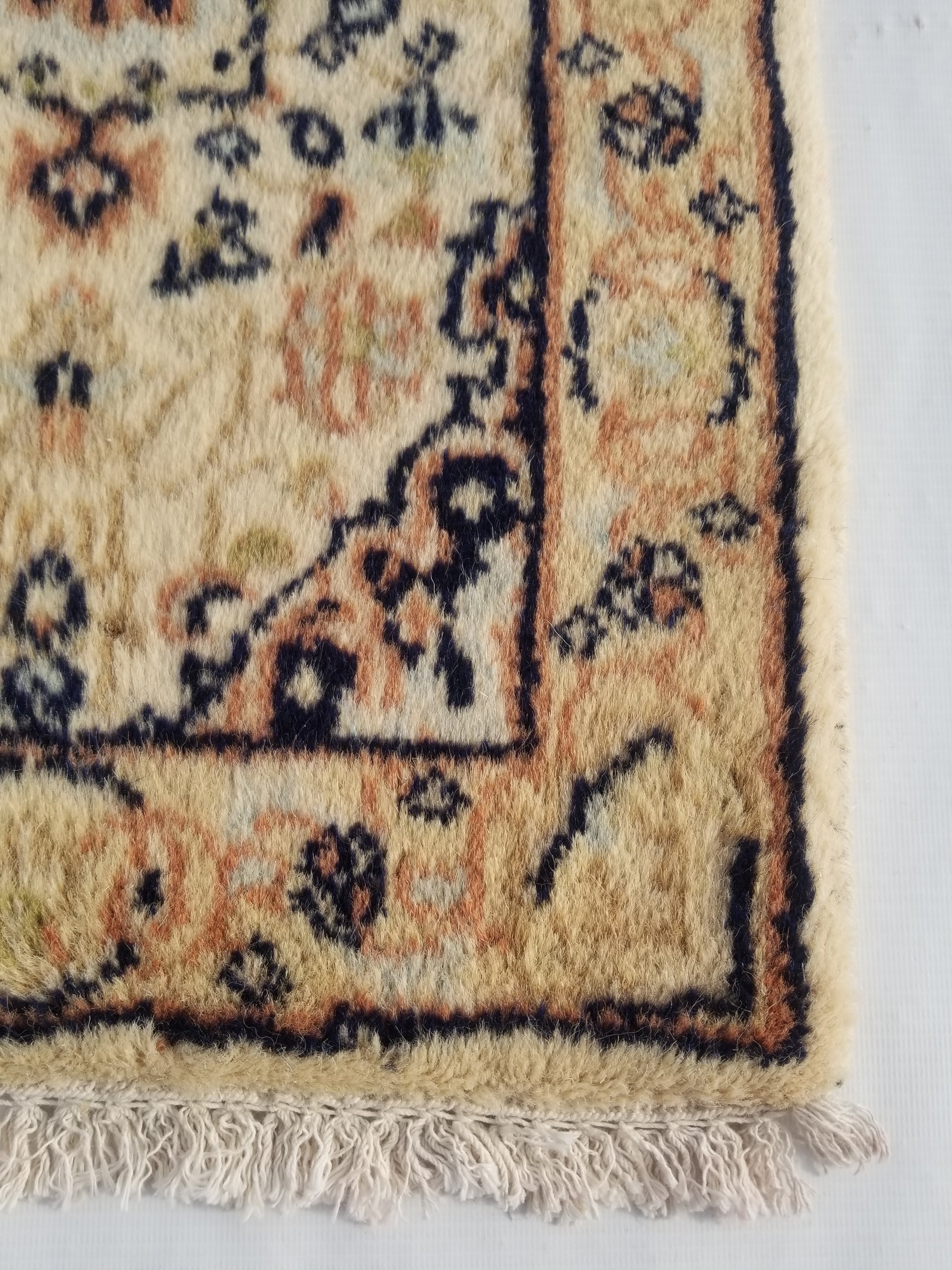 Vintage Traditional Handmade Oriental Wool Multicolor Rug 60x40cm
