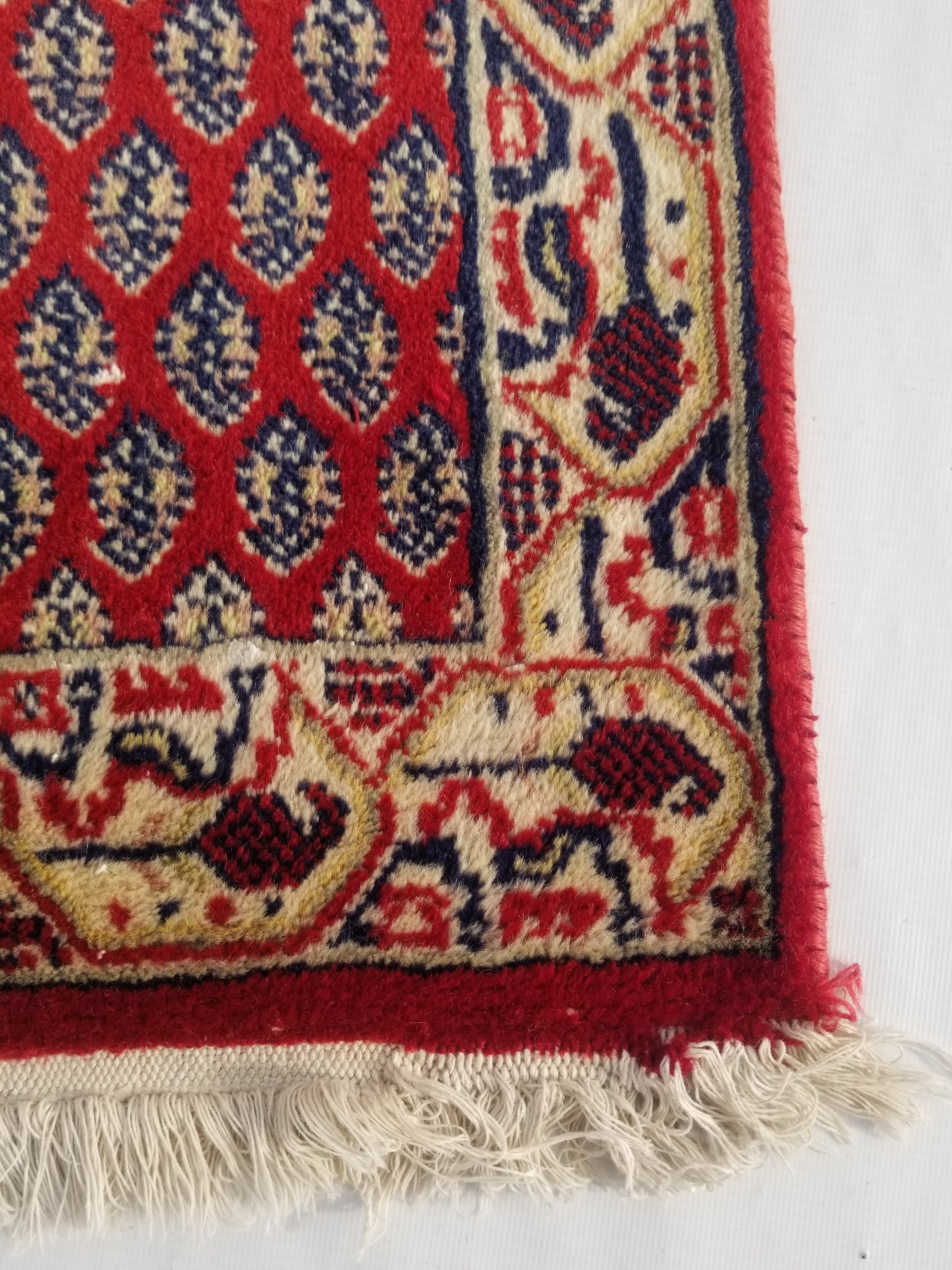 Vintage Traditional Handmade Saraband Wool Multicolor Rug 60x42cm