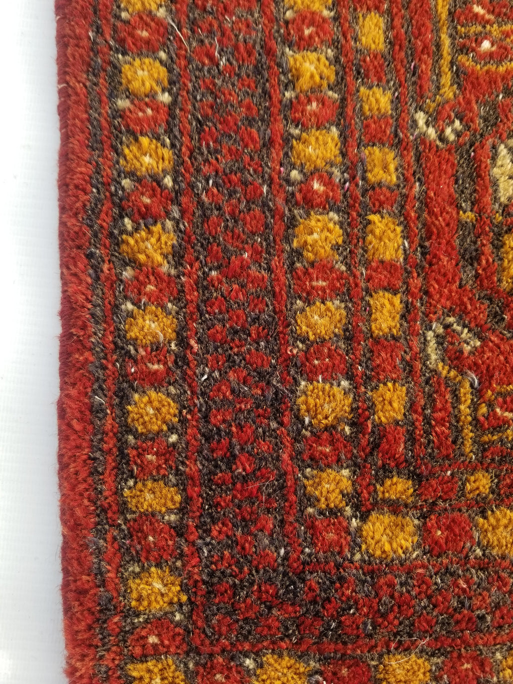 Antique Traditional Handmade Turkoman Bokhara Wool Multicolor Rug 65x50cm