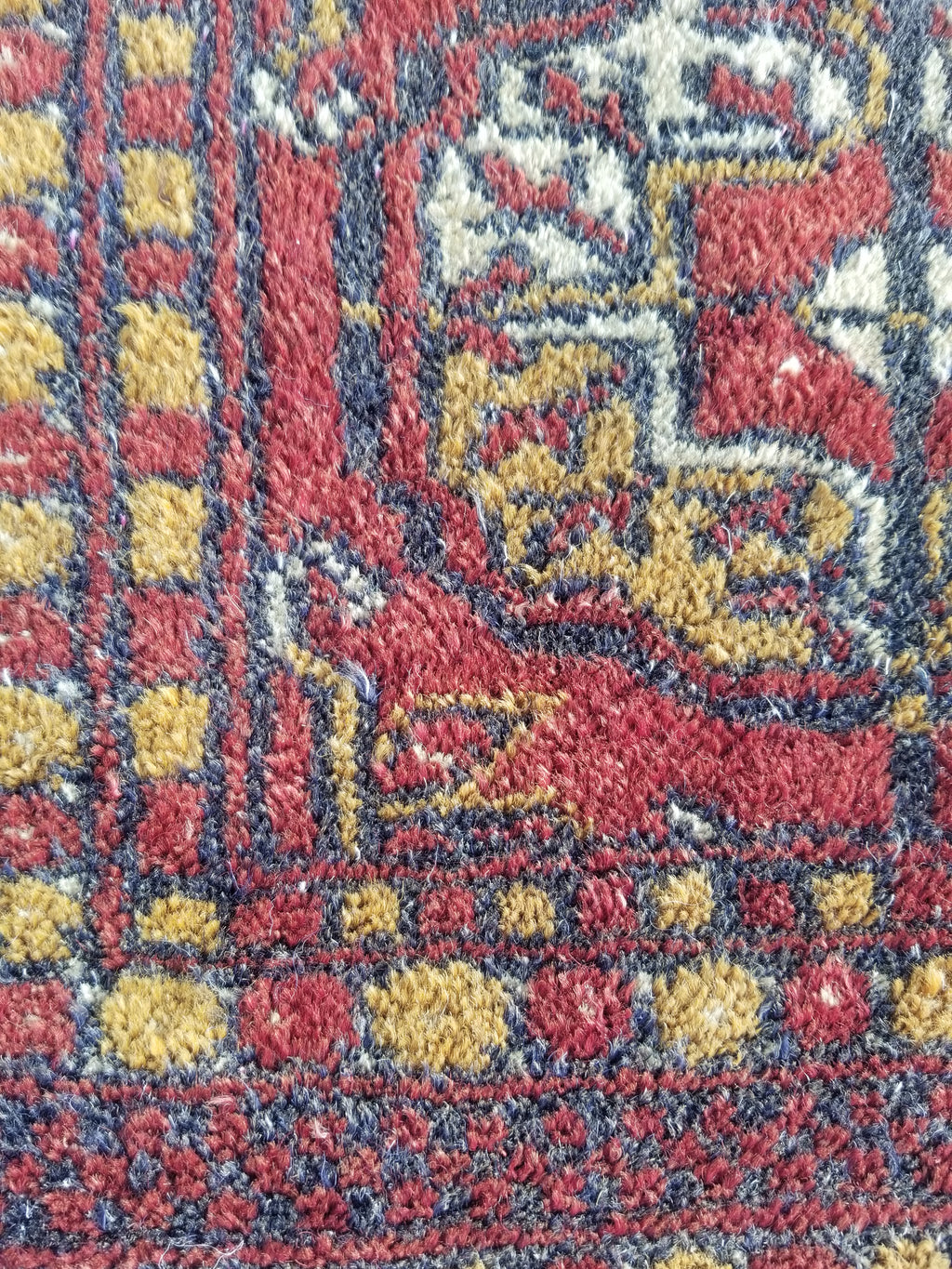 Antique Traditional Handmade Turkoman Bokhara Wool Multicolor Rug 65x50cm