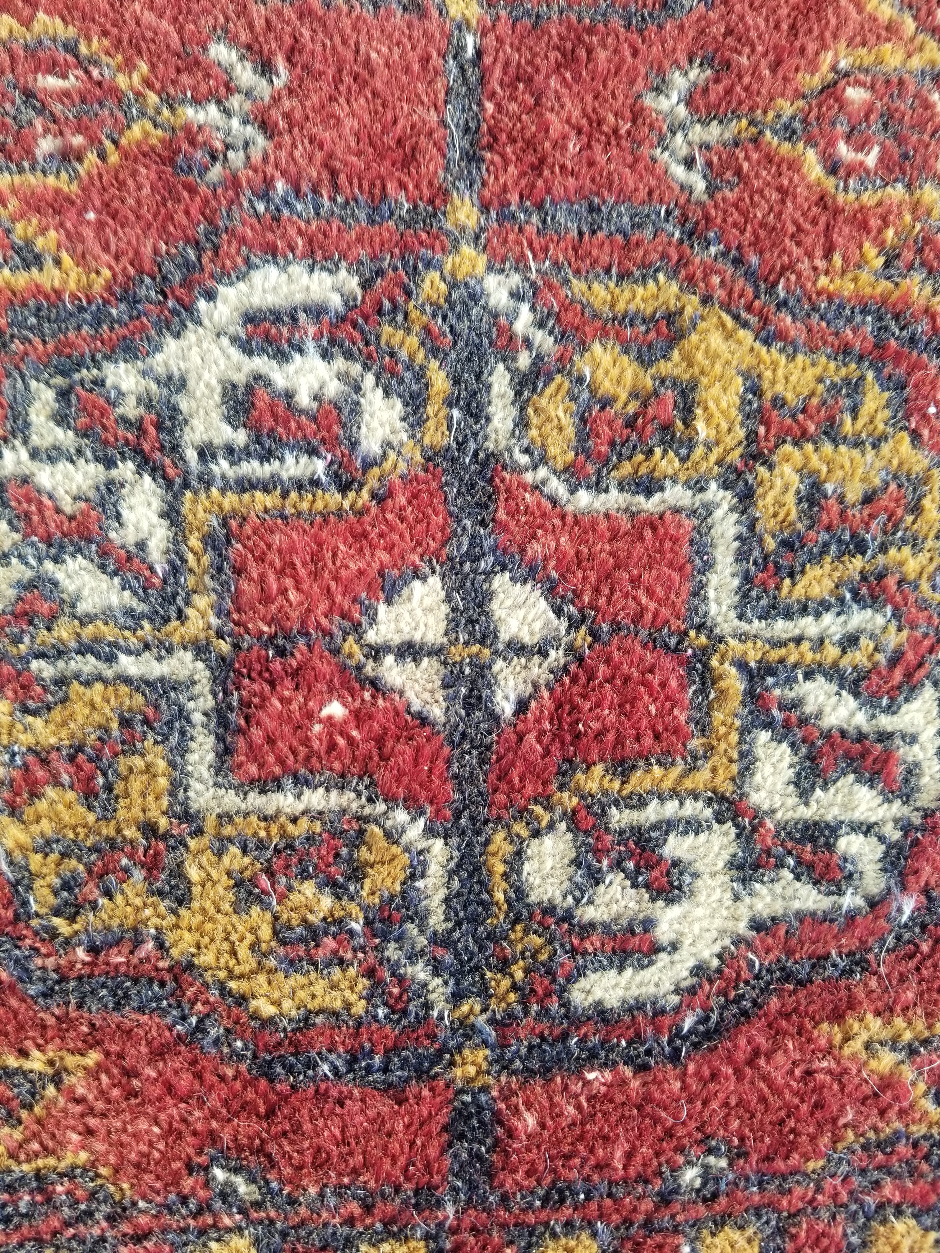 Antique Traditional Handmade Turkoman Bokhara Wool Multicolor Rug 65x50cm