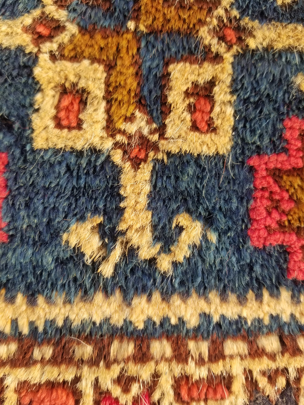 Antique Traditional Handmade Kurdish Wool Multicolor Saddle Bag 42x40cm