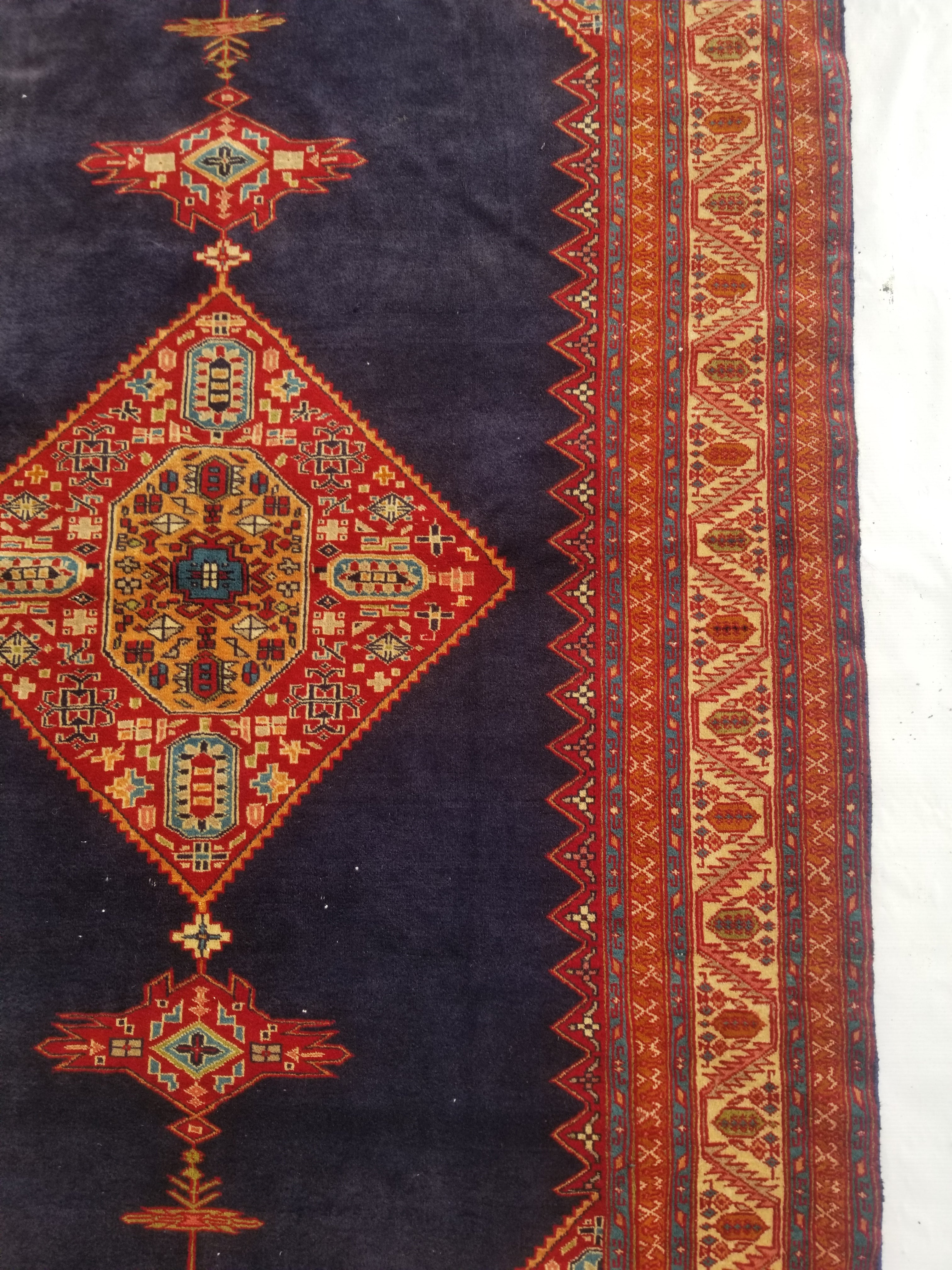 Antique Traditional Handmade Turkish Wool Multicolor Rug 209x127cm