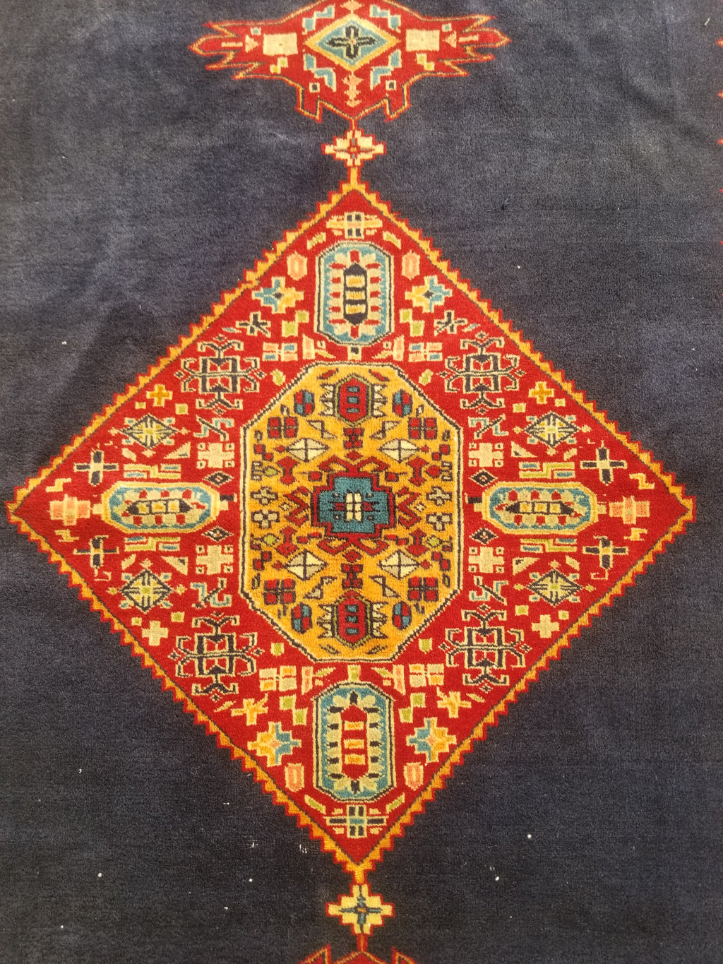 Antique Traditional Handmade Turkish Wool Multicolor Rug 209x127cm
