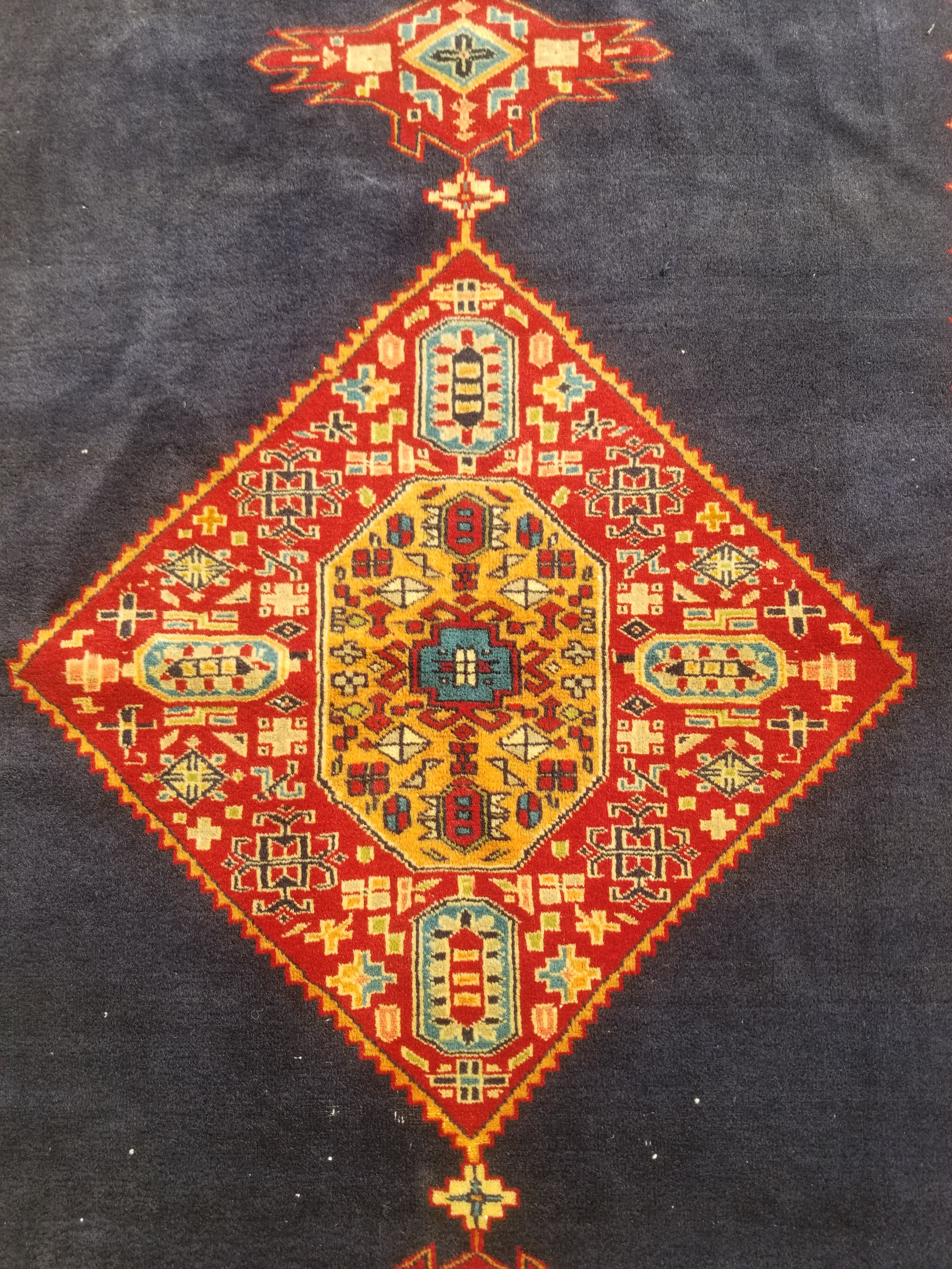 Antique Traditional Handmade Turkish Wool Multicolor Rug 209x127cm