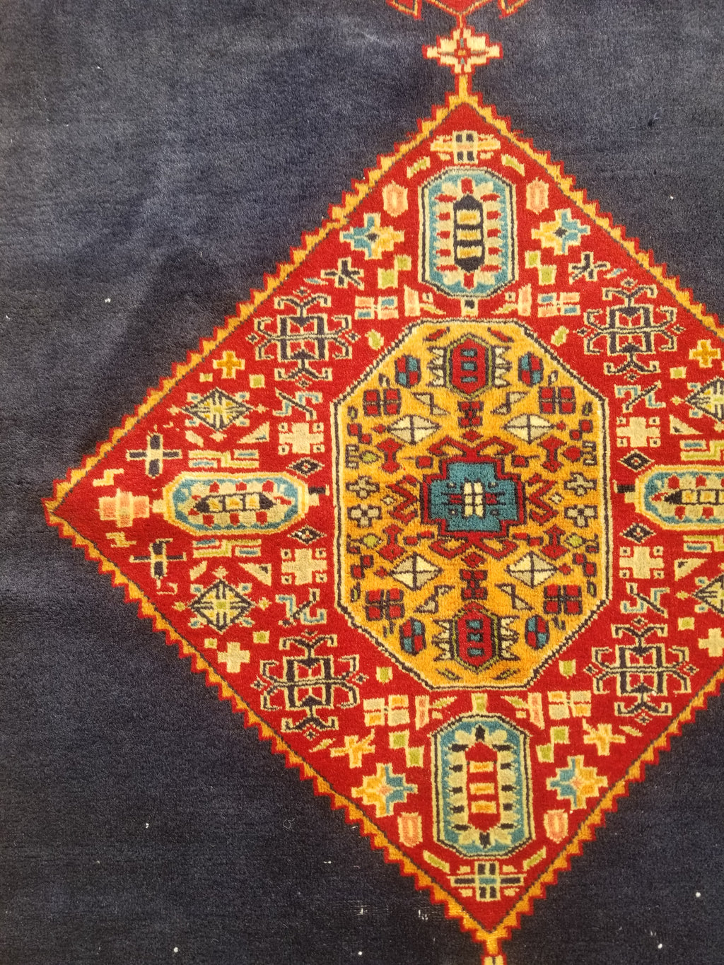 Antique Traditional Handmade Turkish Wool Multicolor Rug 209x127cm