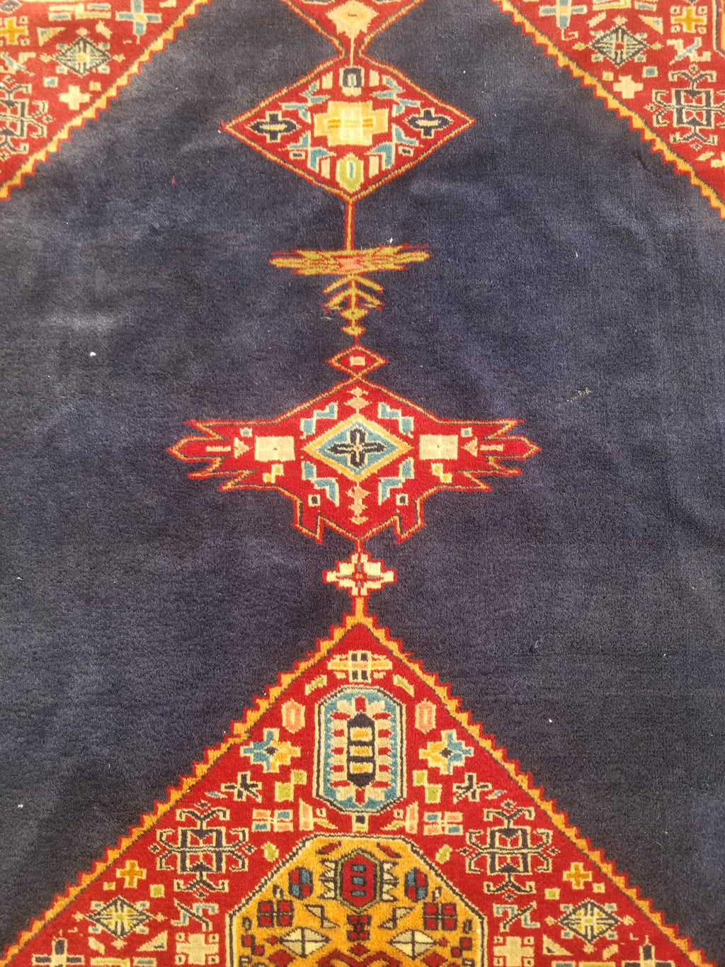 Antique Traditional Handmade Turkish Wool Multicolor Rug 209x127cm