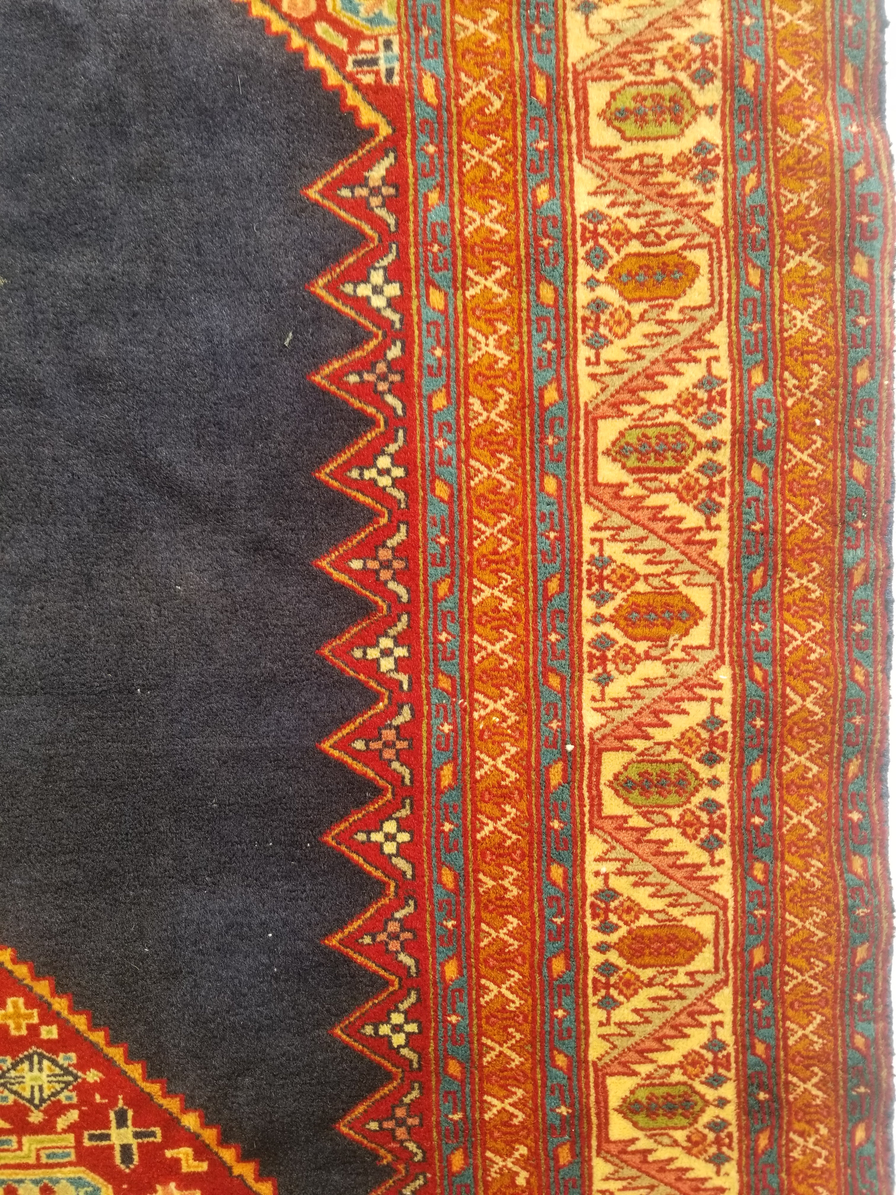 Antique Traditional Handmade Turkish Wool Multicolor Rug 209x127cm