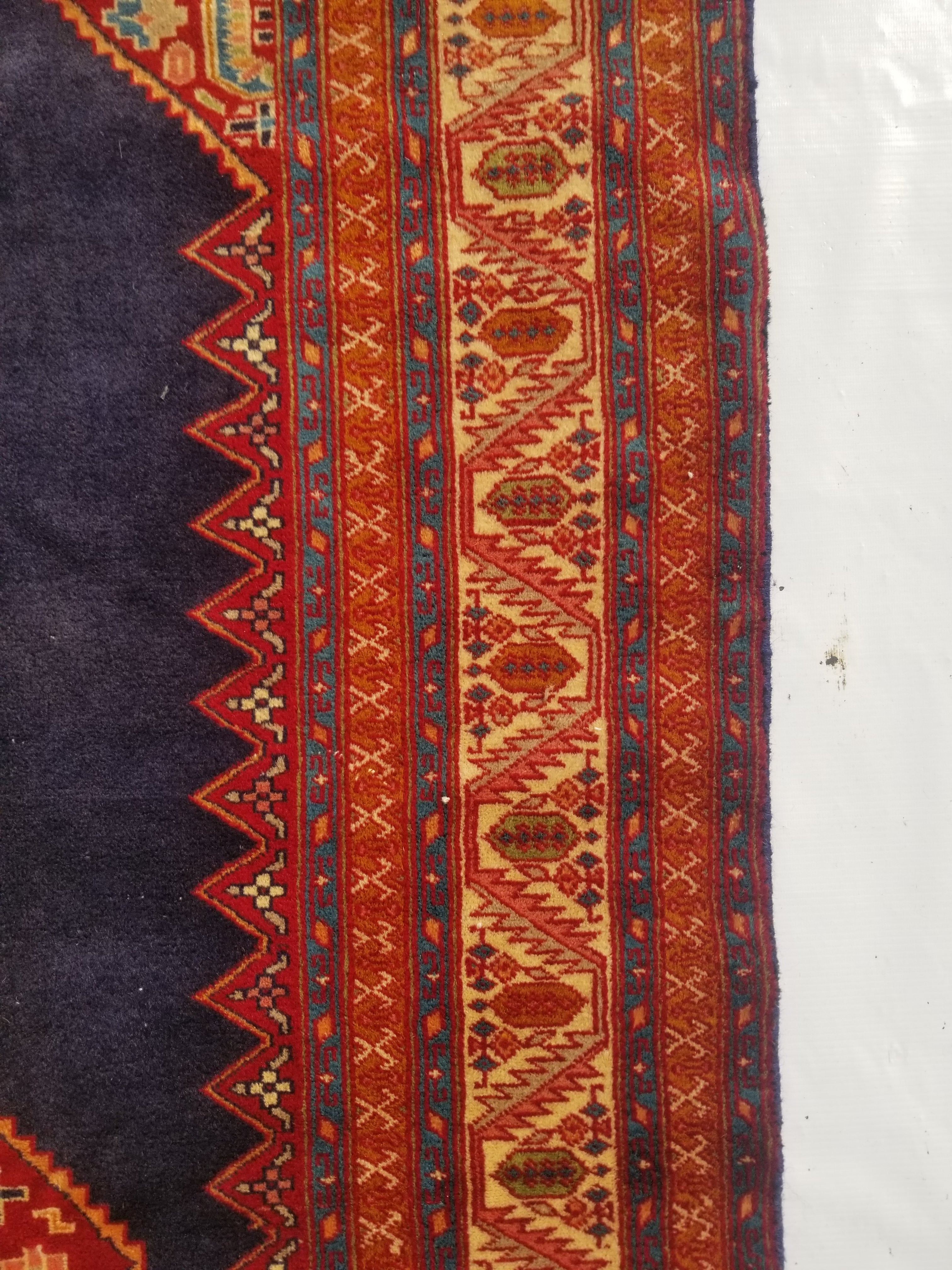 Antique Traditional Handmade Turkish Wool Multicolor Rug 209x127cm