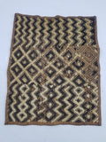 Vintage African Hanwoven Kuba Cloth Raffia Textile Panel 56x45cm