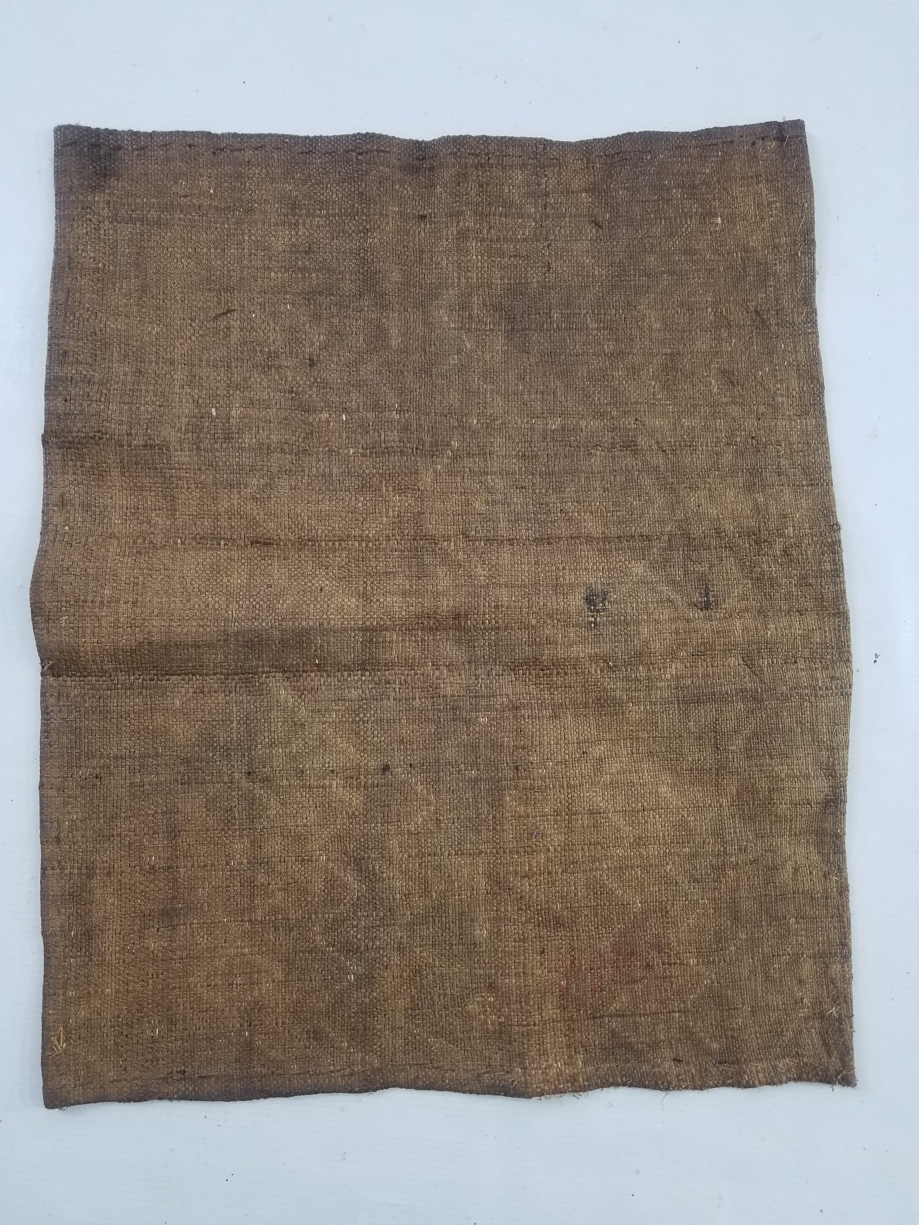 Vintage African Hanwoven Kuba Cloth Raffia Textile Panel 56x45cm
