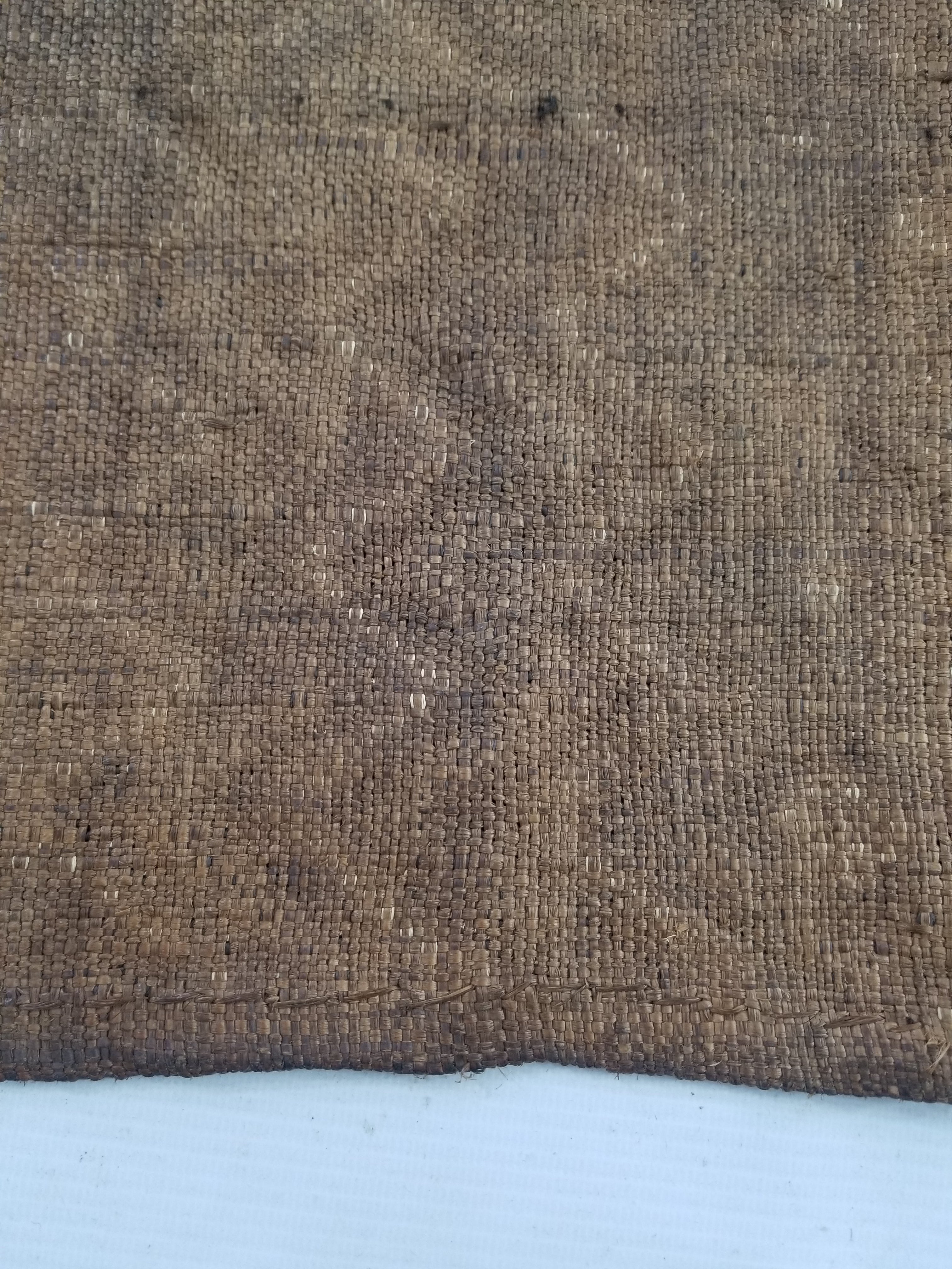 Vintage African Hanwoven Kuba Cloth Raffia Textile Panel 56x45cm